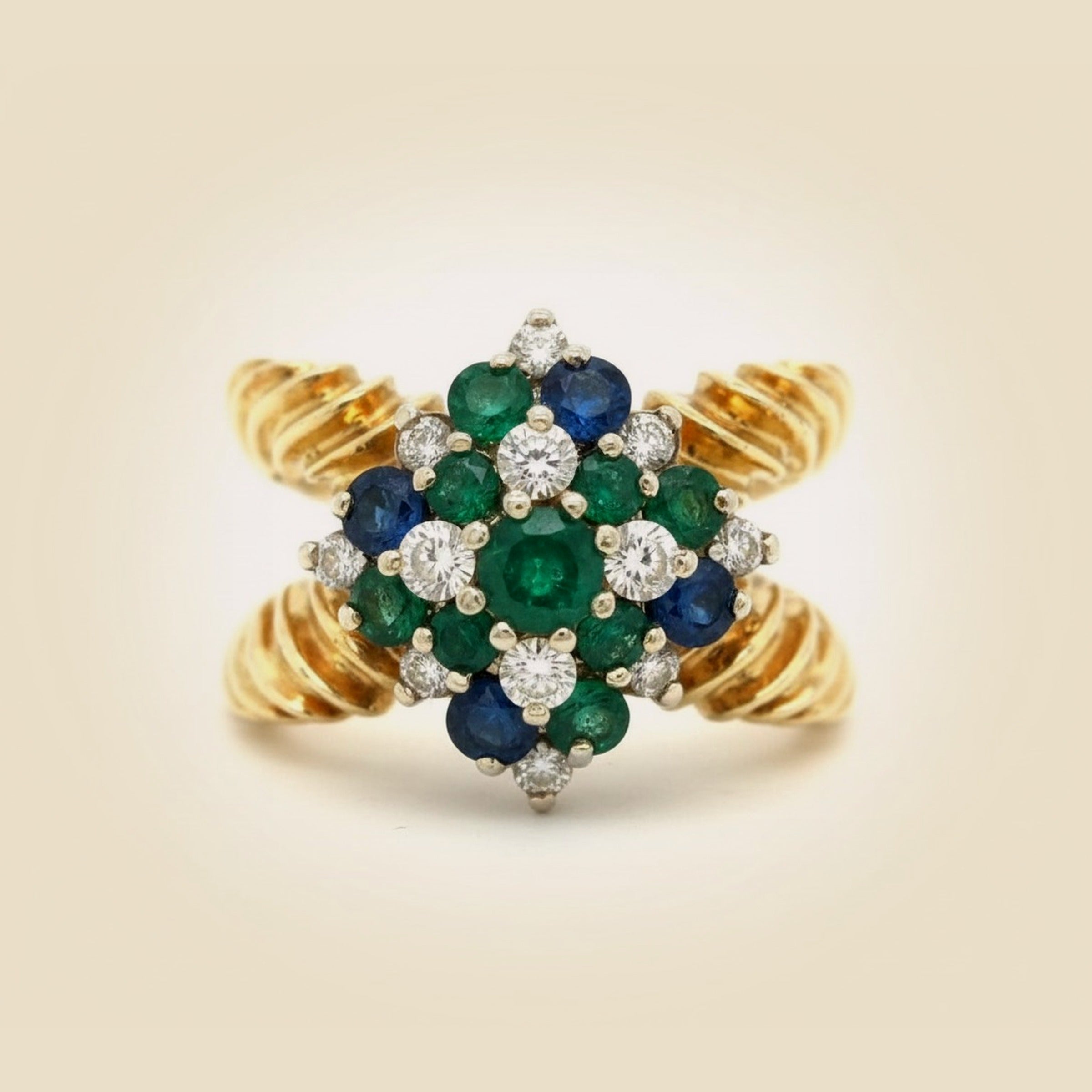 Yellow Gold Crossover Ring