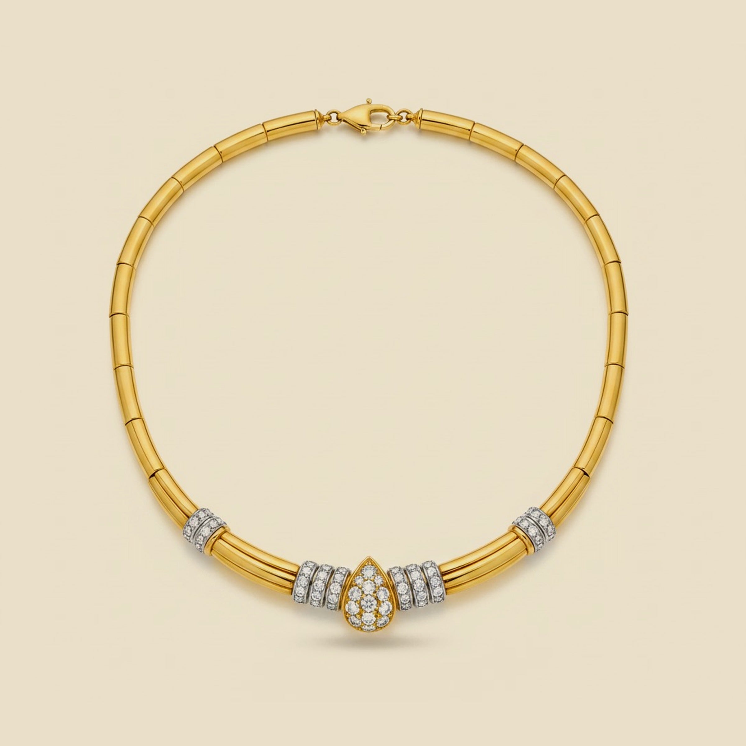 Yellow Gold Diamond Collar Necklace – Empire Diamond