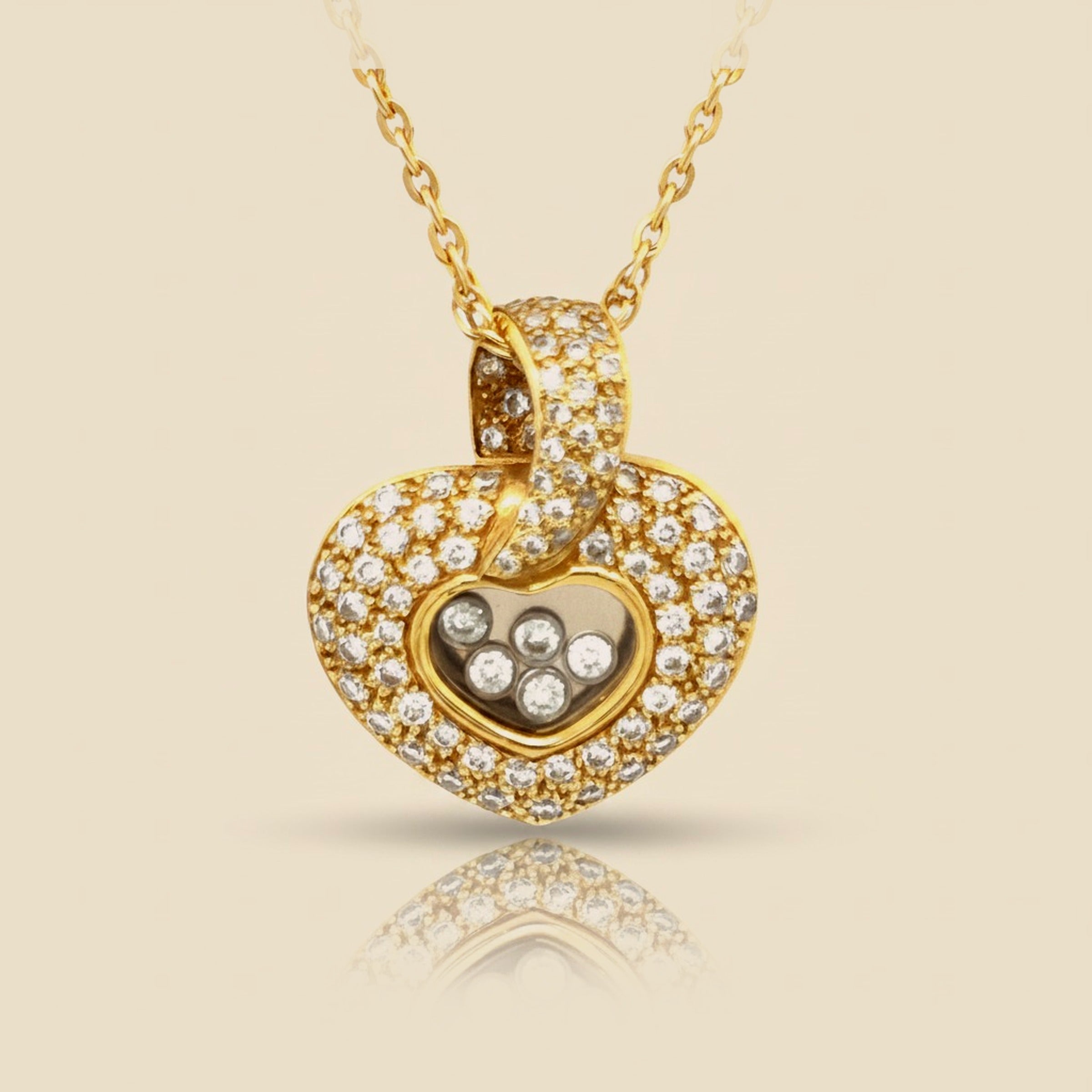 Yellow Gold Diamond Heart