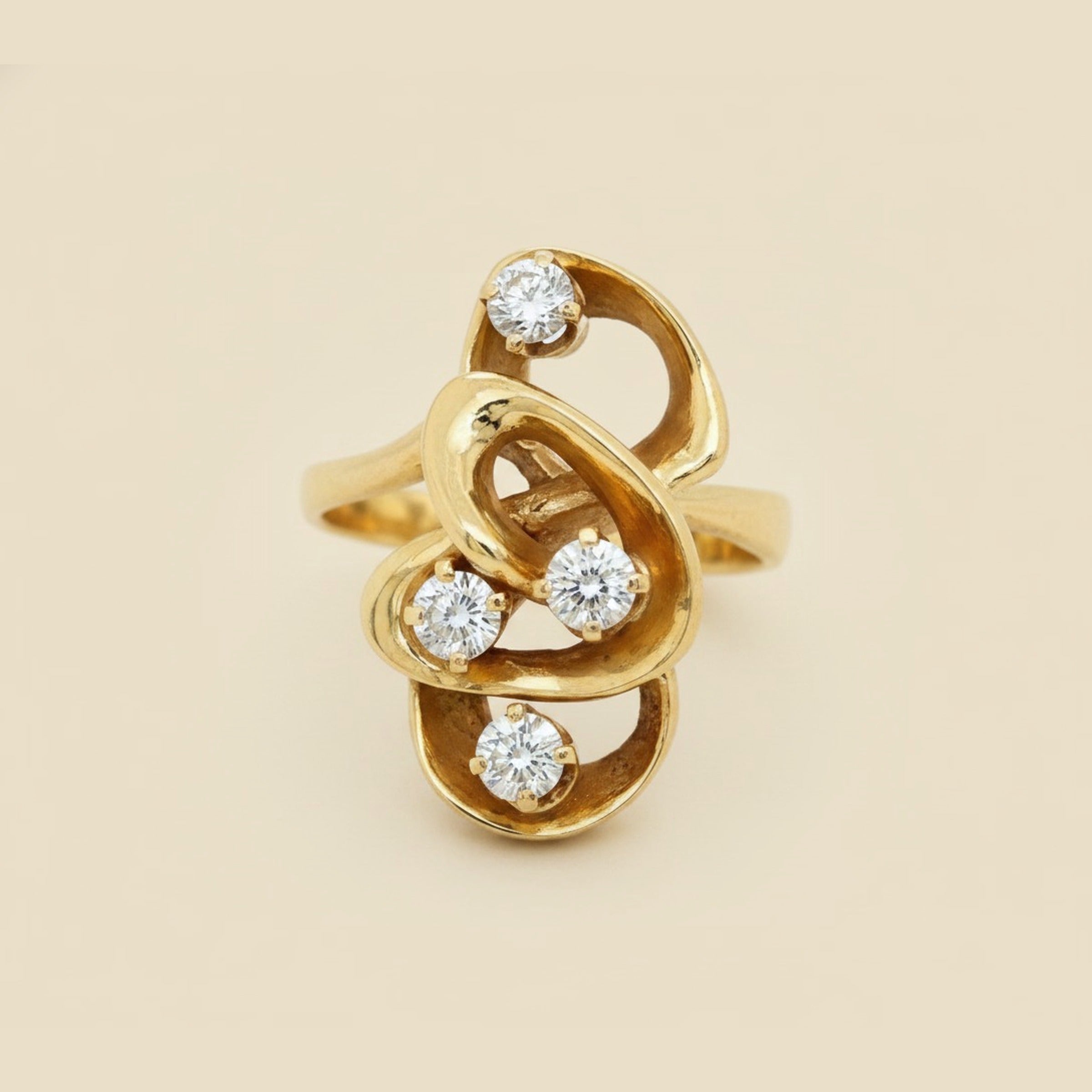 Yellow Gold Diamond Ring – Empire Diamond – view 2