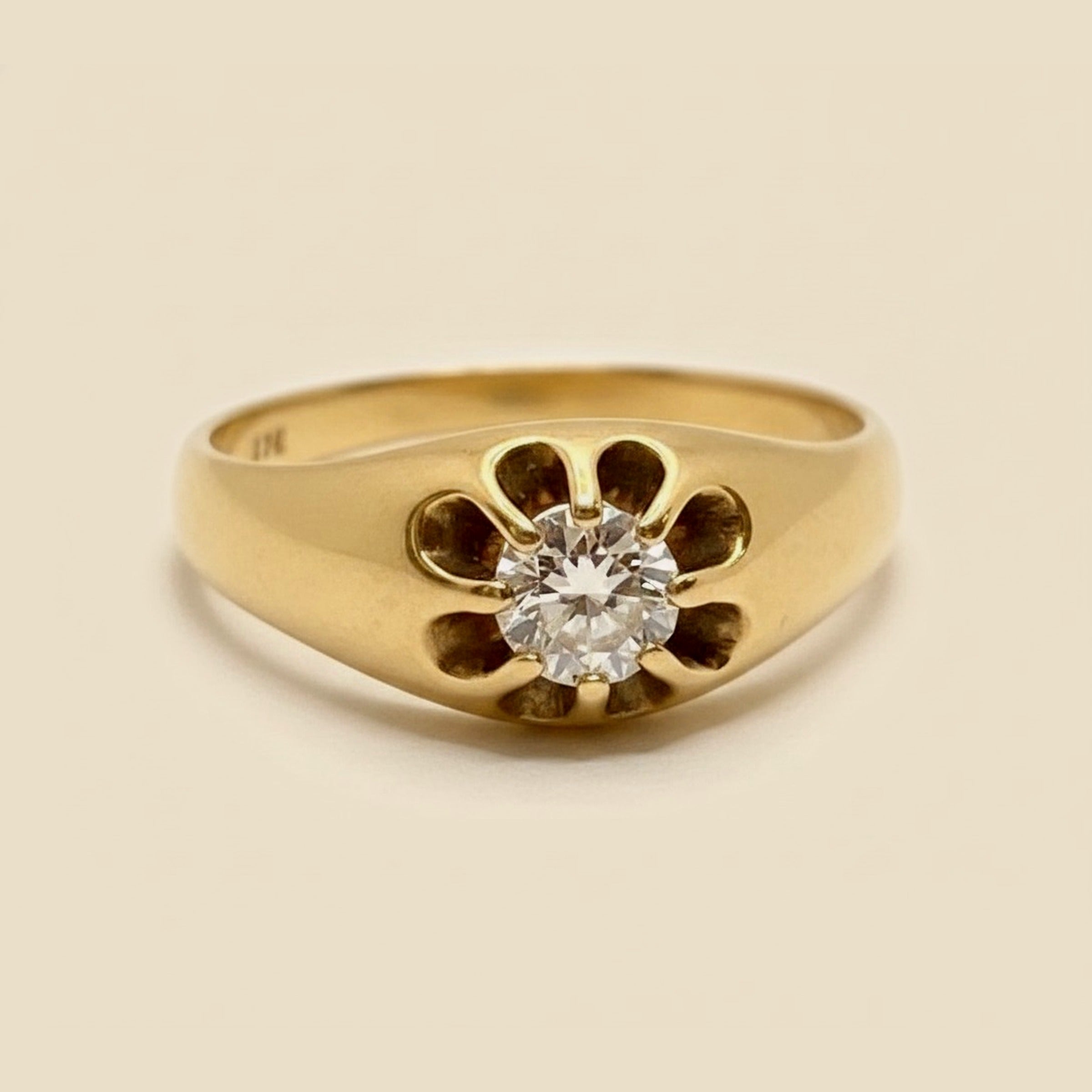 Yellow Gold Diamond Solitaire Ring – Empire Diamond