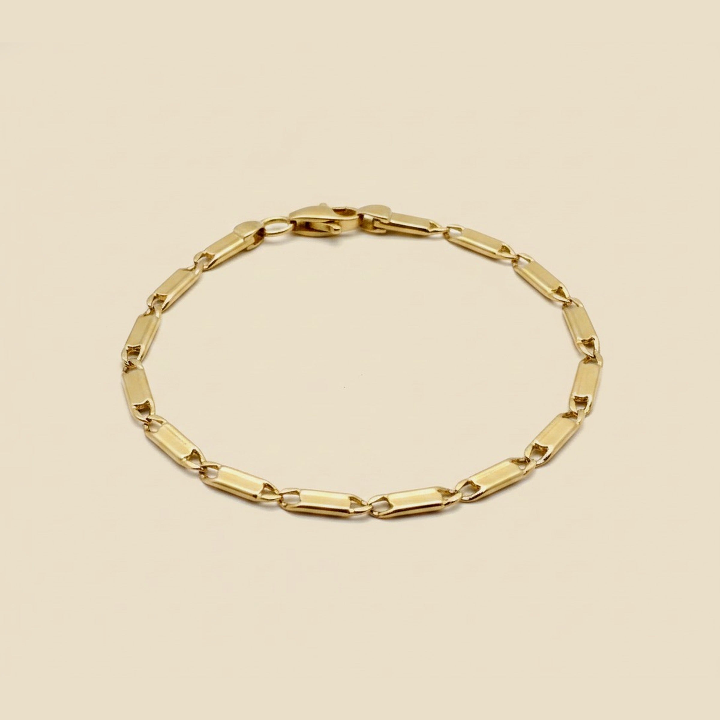Yellow Gold Gucci Style Solid Bar Link Bracelet – Empire Diamond