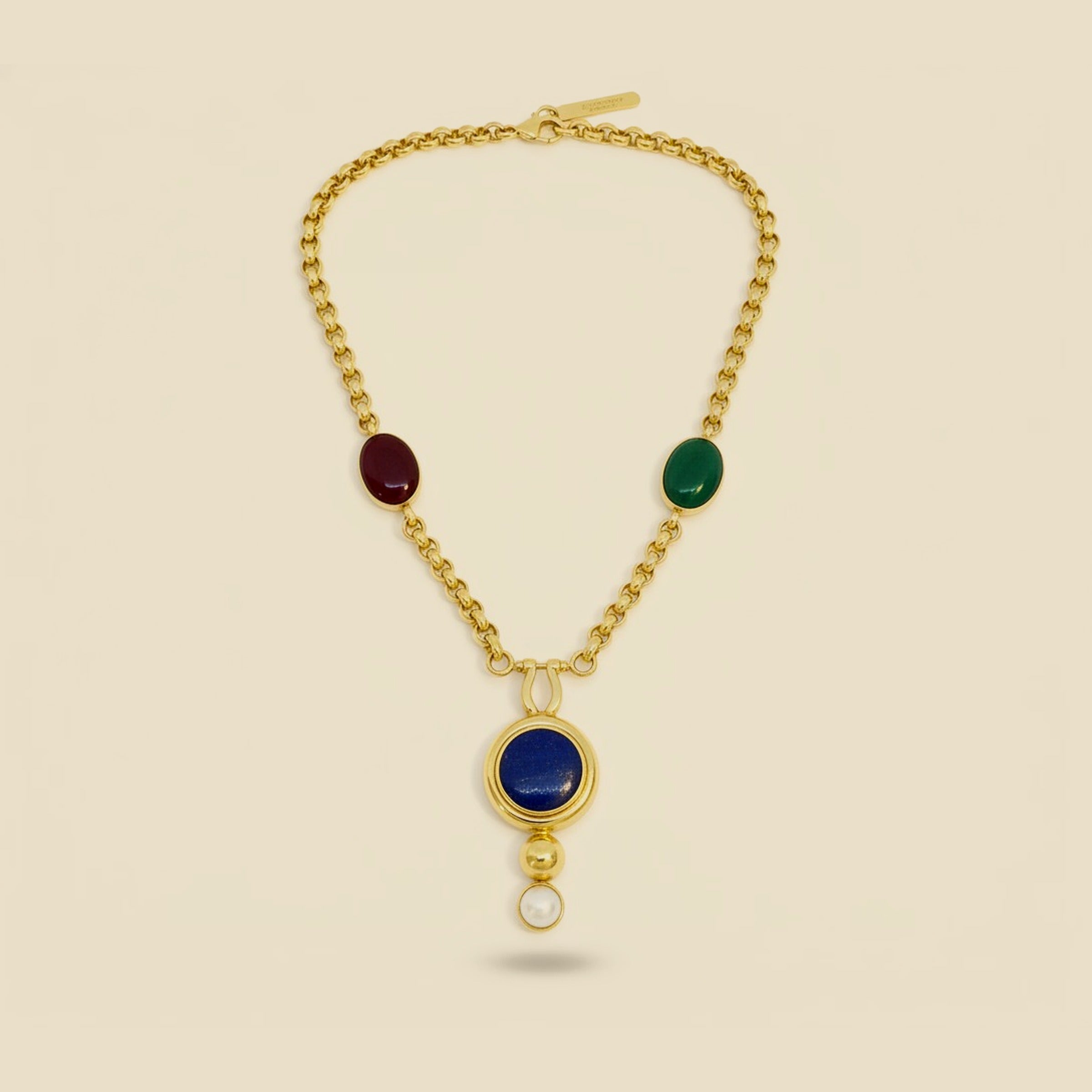 Yellow Gold "Italy" Round Link Decorative Necklace – Empire Diamond