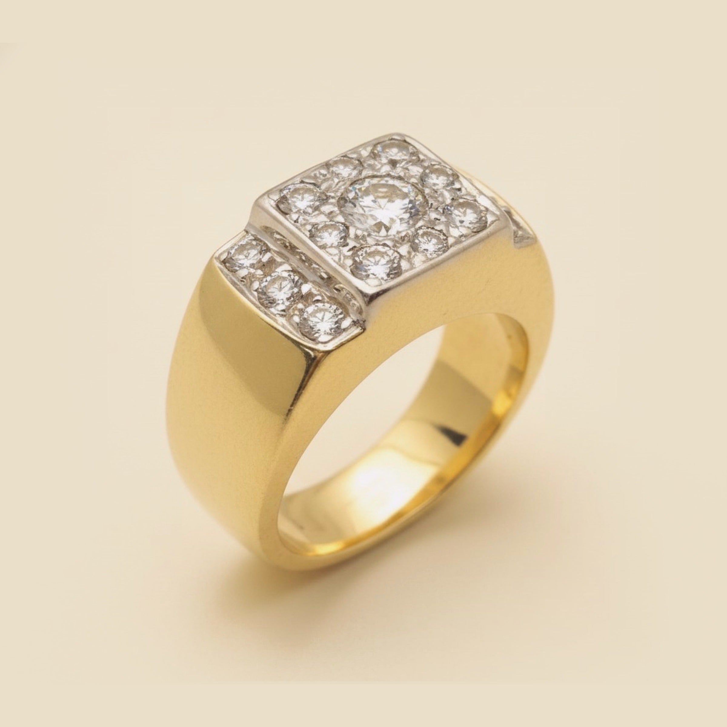 Yellow Gold Men's Diamond Ring – Empire Diamond