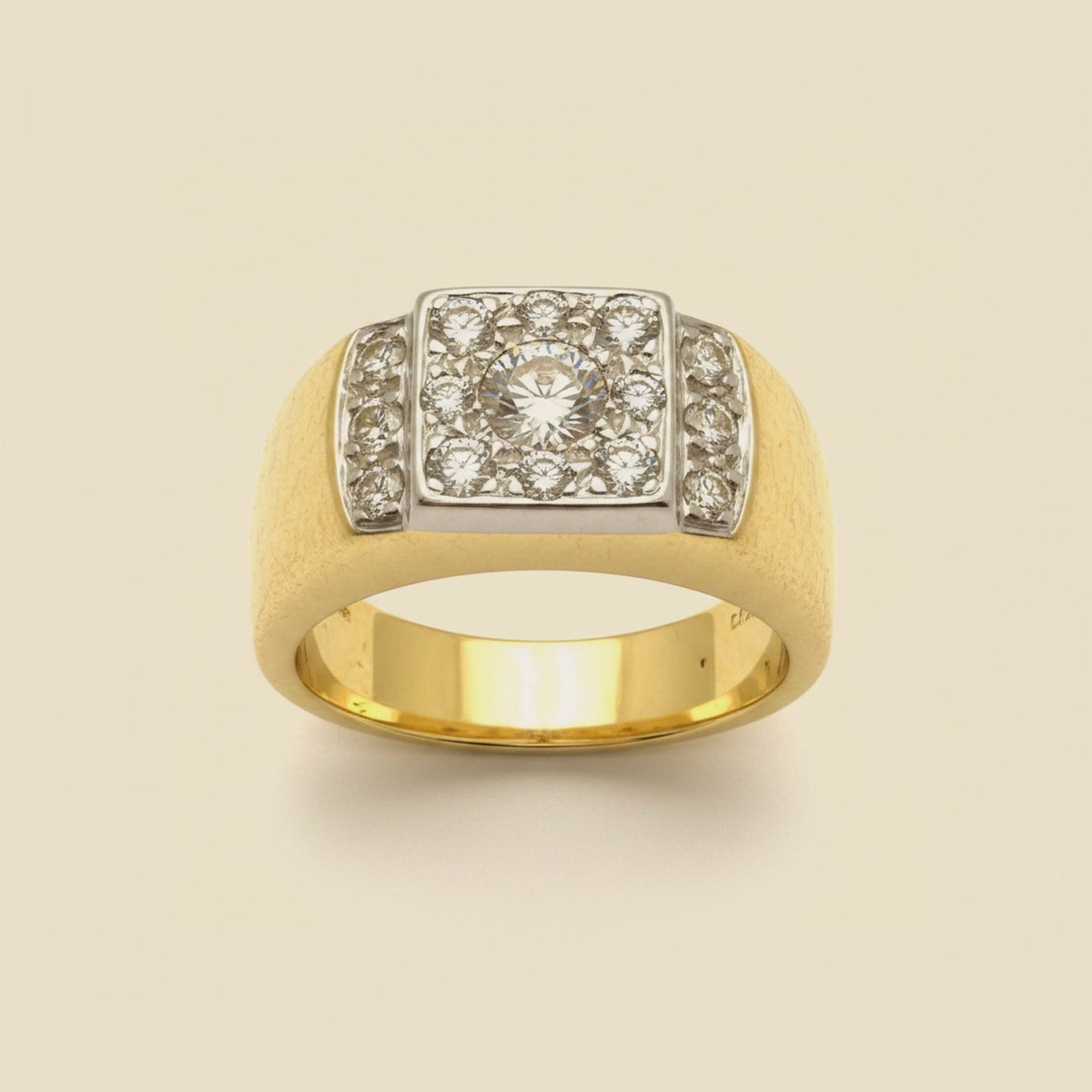 Yellow Gold Men's Diamond Ring – Empire Diamond – view 2