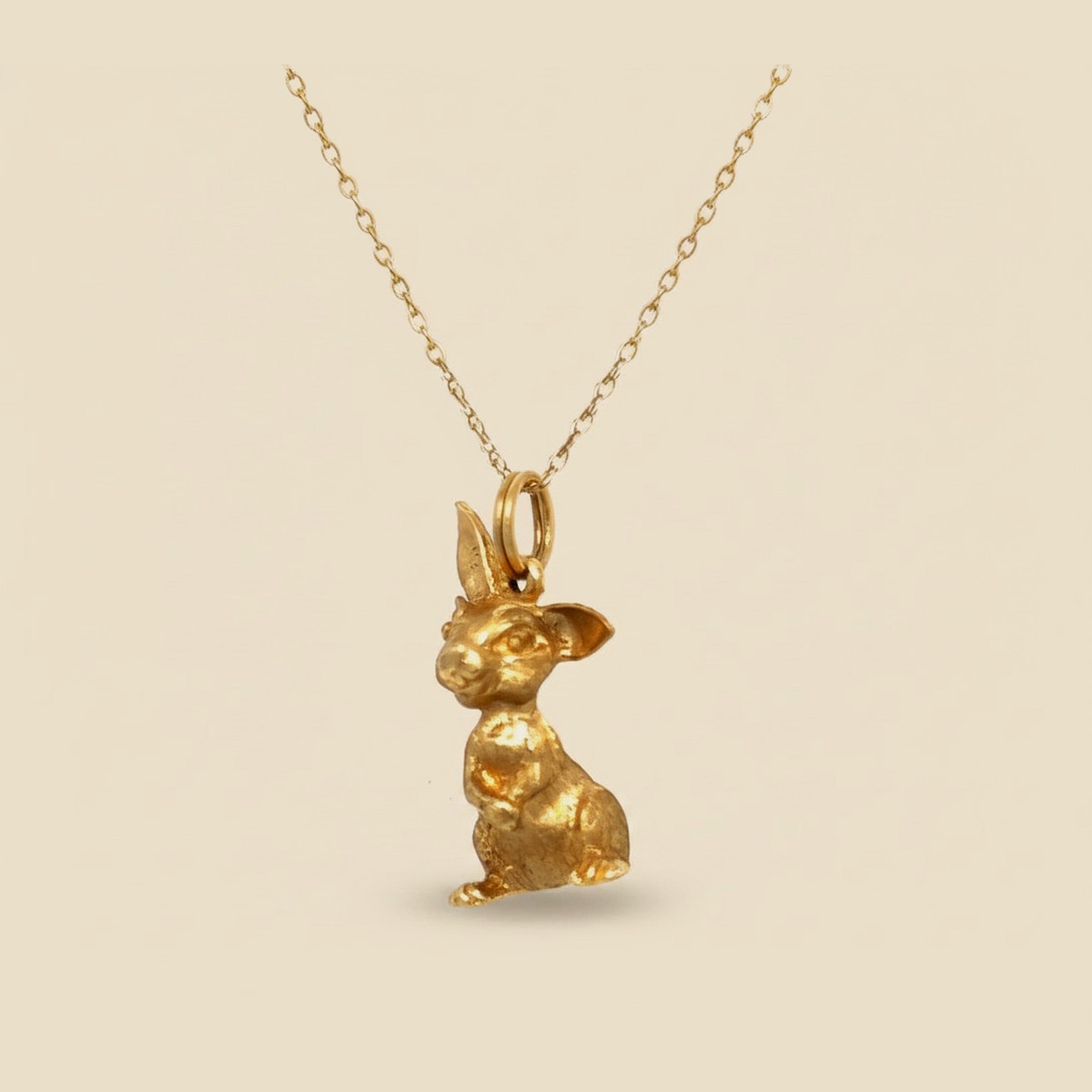 Yellow Gold Rabbit Charm