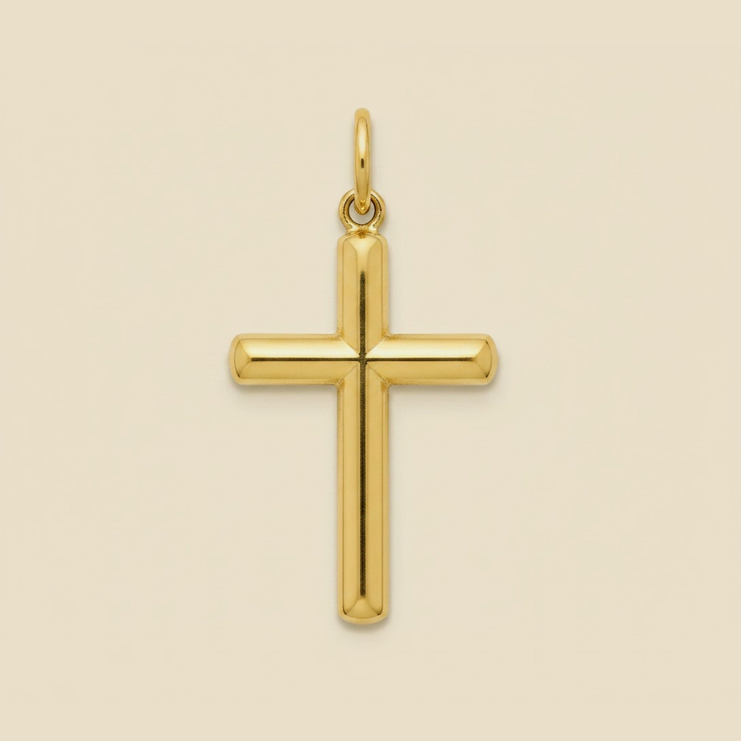 Yellow Gold Solid Cross Pendant