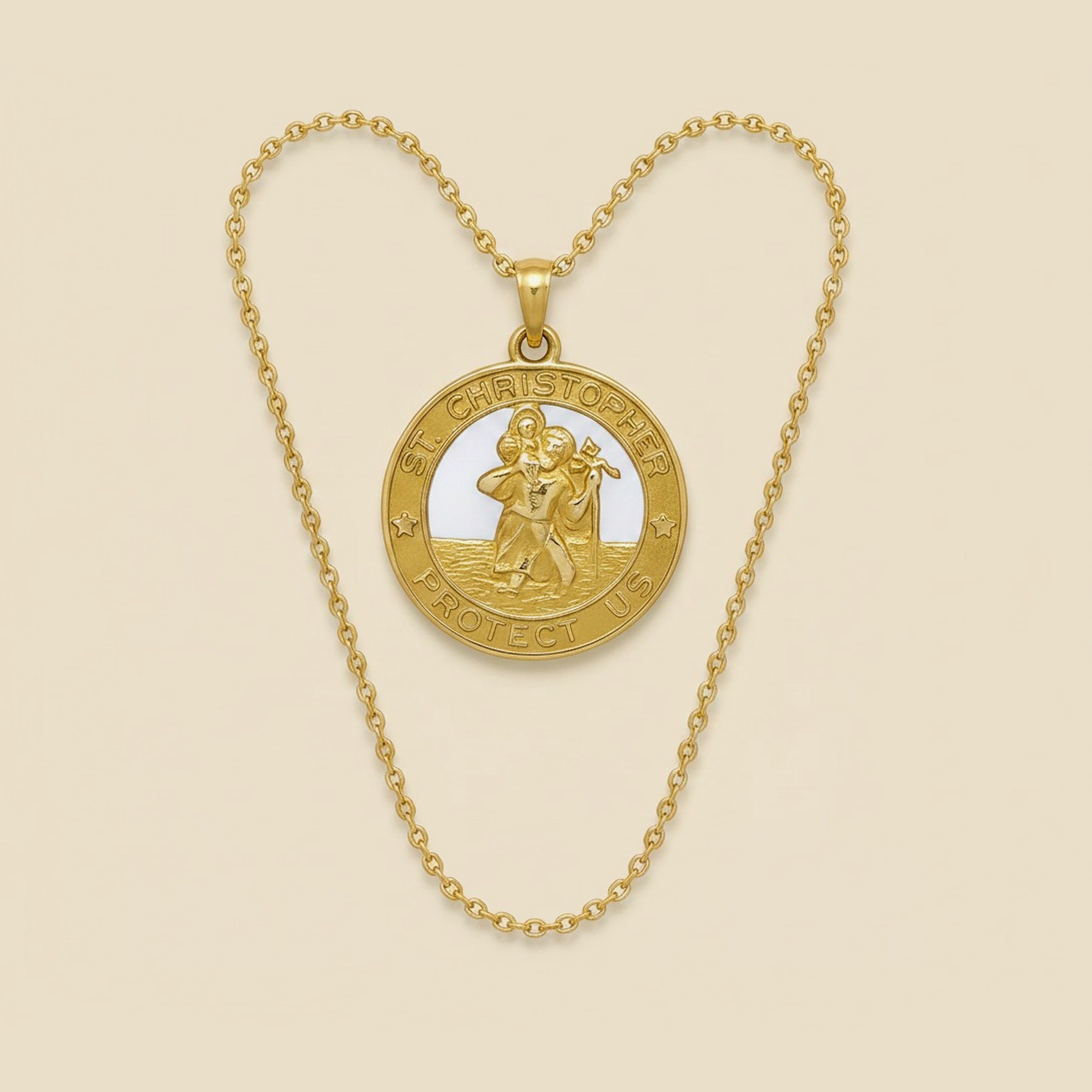Yellow Gold St. Christopher Medal Pendant – Empire Diamond