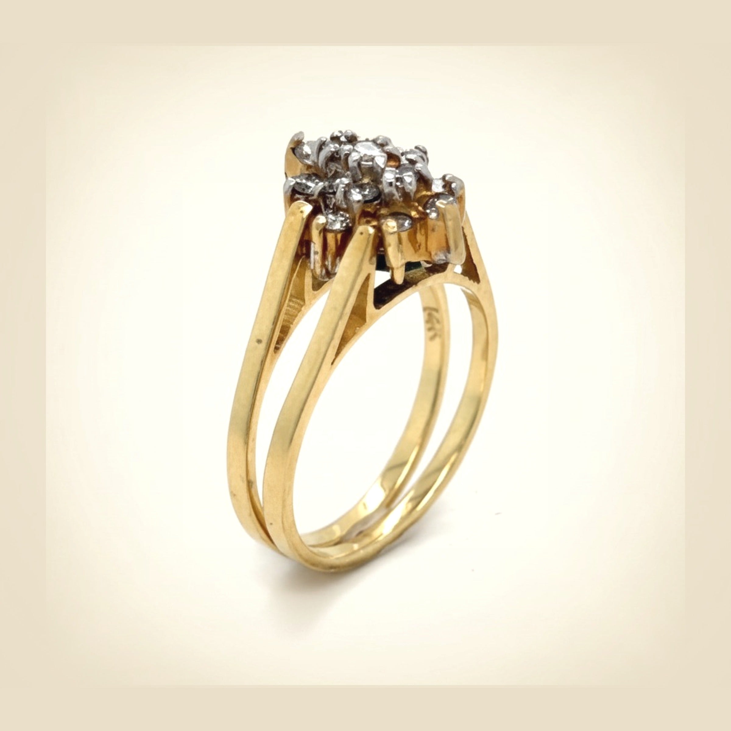 Yellow Gold Two Sided Ring
