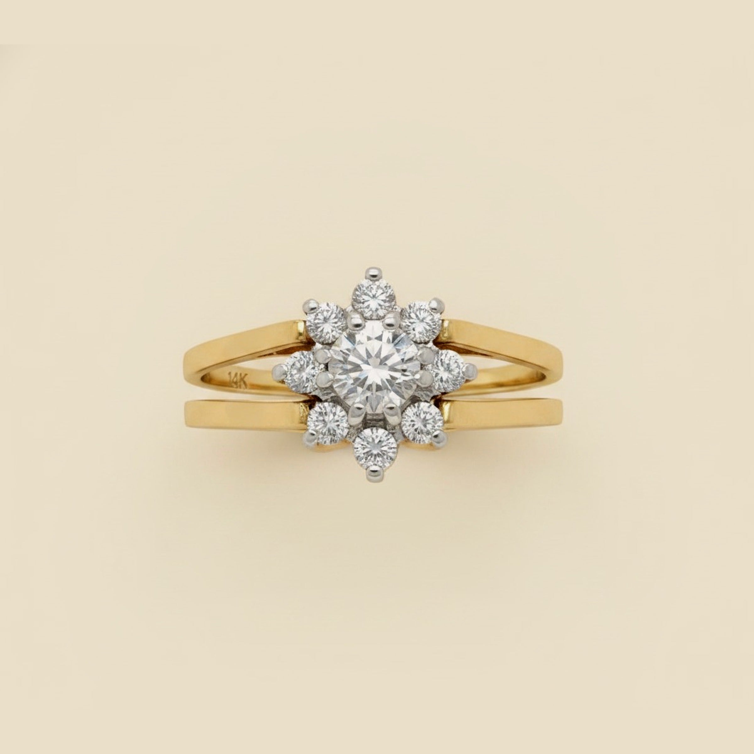 Yellow Gold Two Sided Ring