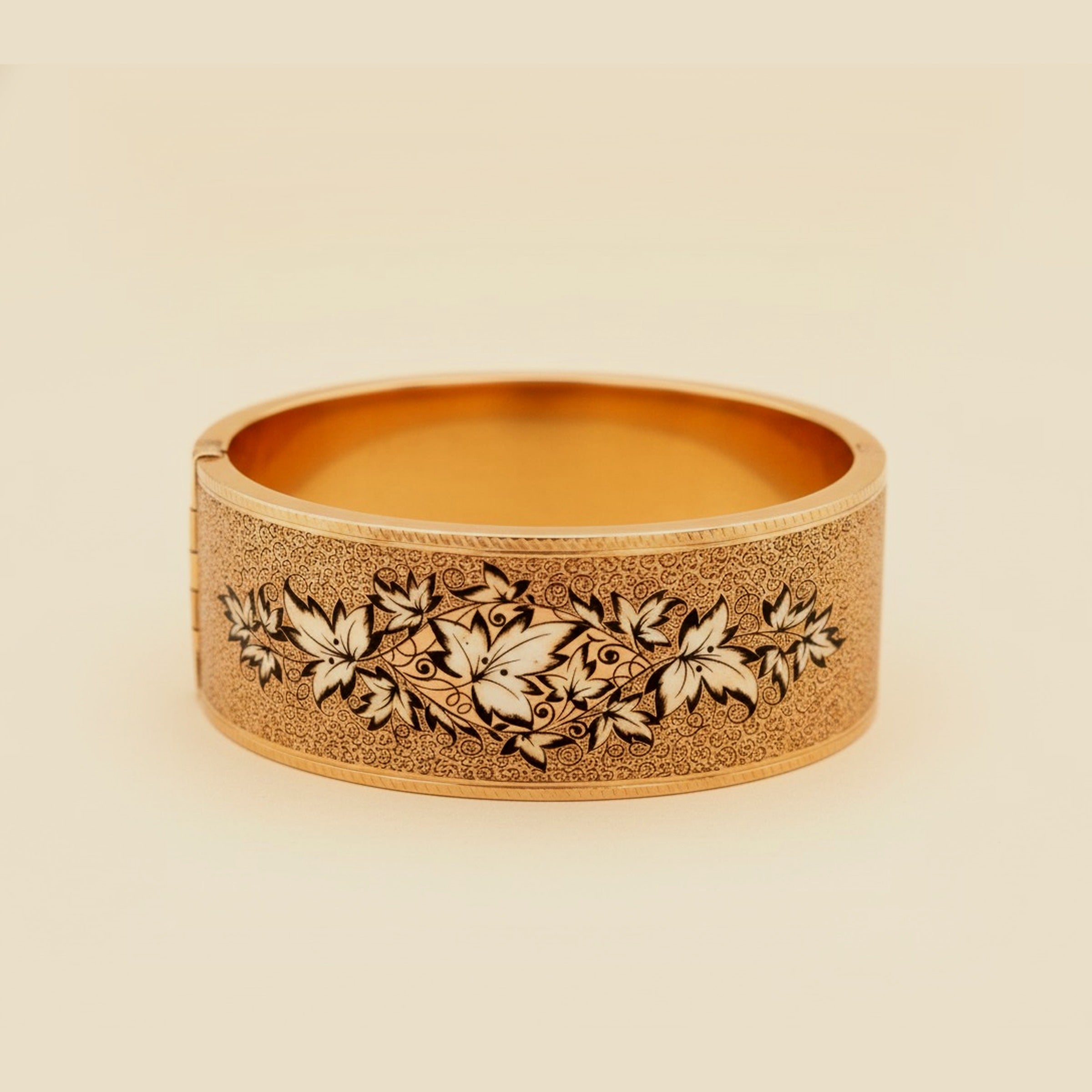 Yellow Gold Victorian Bangle Bracelet