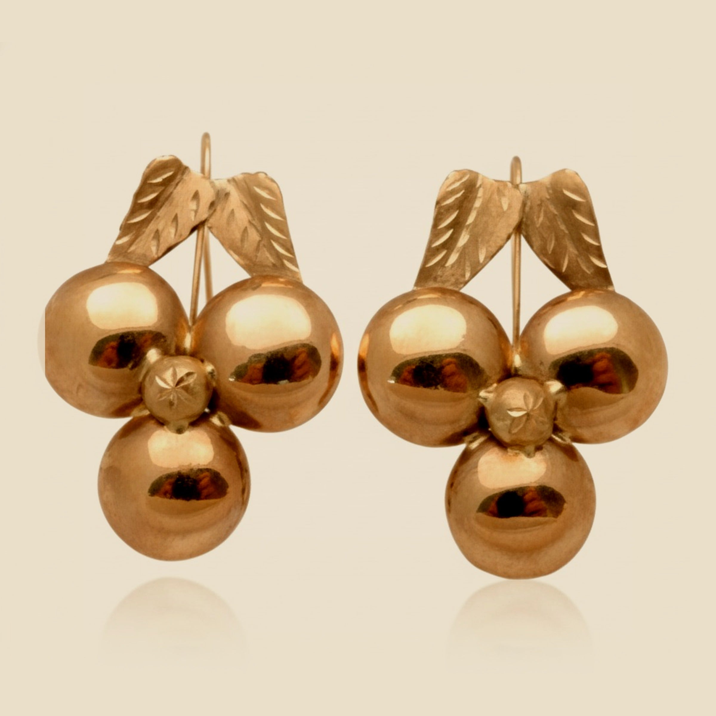 1940's 9K Rose Gold Flower Earring – Empire Diamond