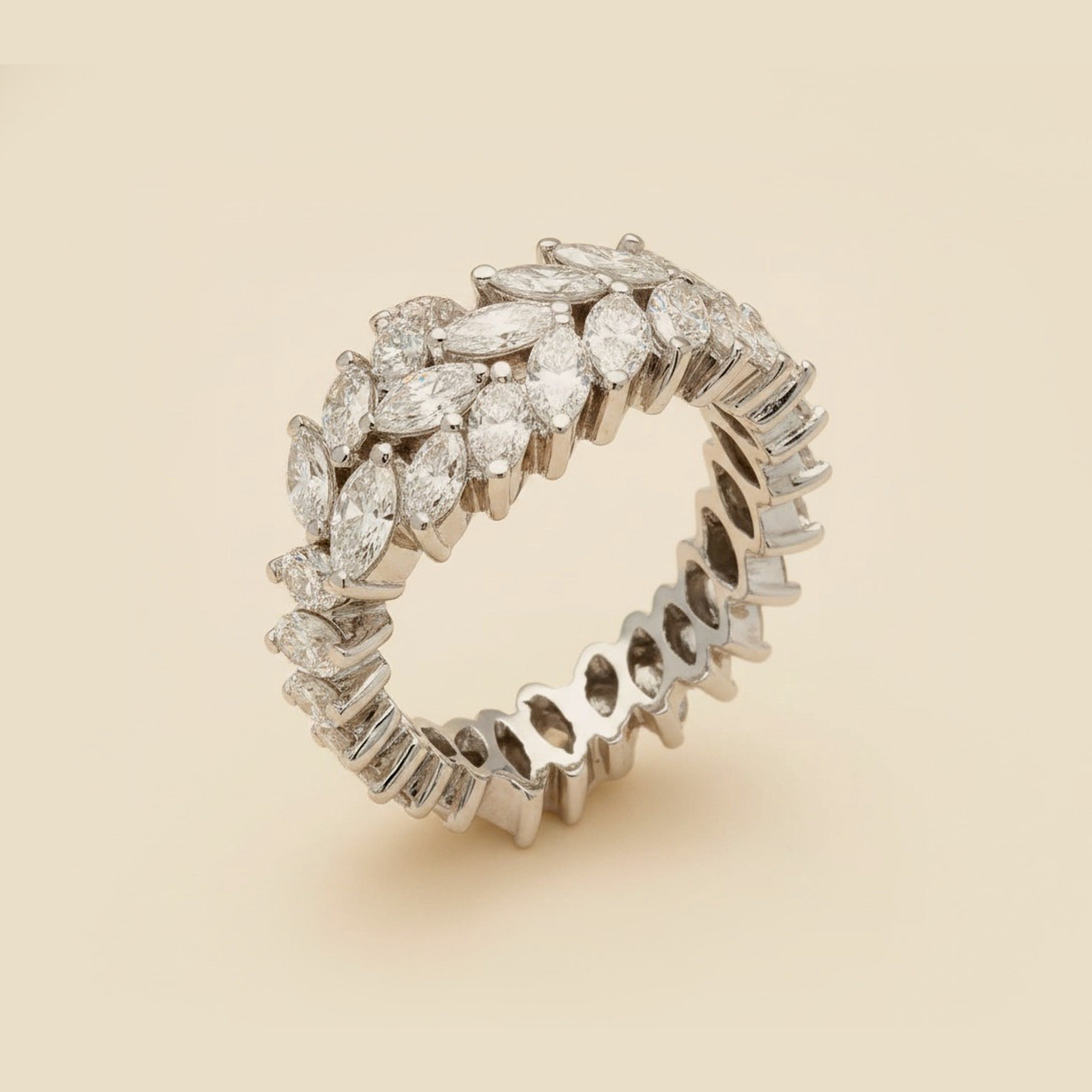 1950's Marquise Diamond Wreath Eternity Band – Empire Diamond