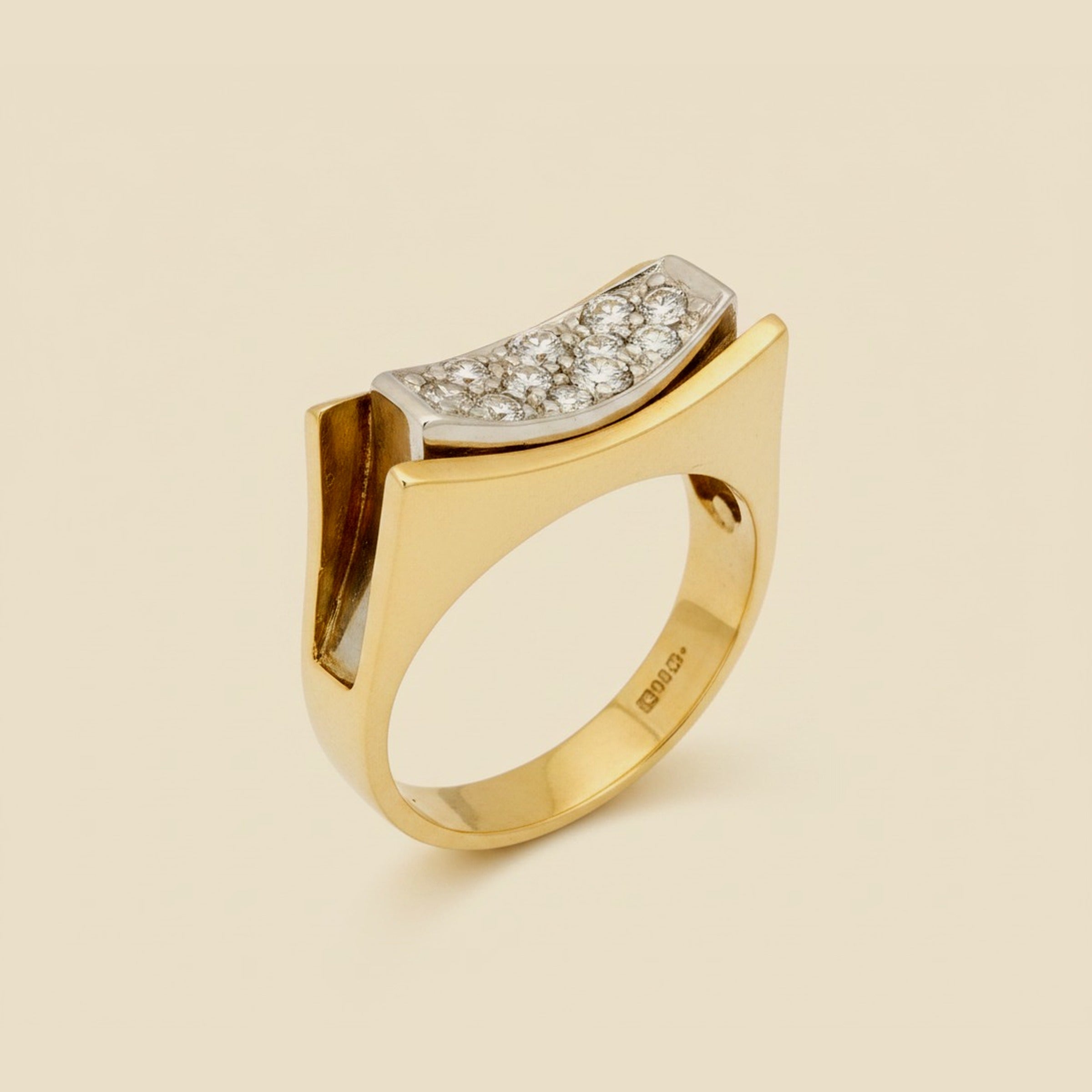 1960's 2 Tone Diamond Cluster Ring – Empire Diamond