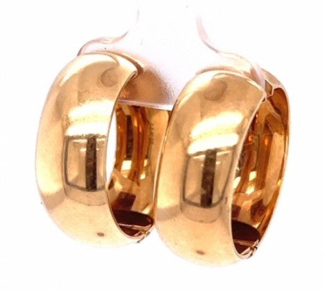 Florentine & Glossy Finish Hinged Tension Hoop Earrings – Empire Diamond – view 3