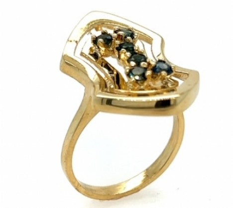 Retro Slotted Design Sapphire Dinner Ring – Empire Diamond