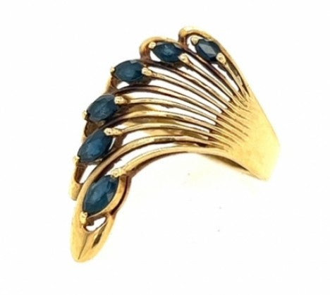 14K YG Sapphire Ring – Empire Diamond – view 3