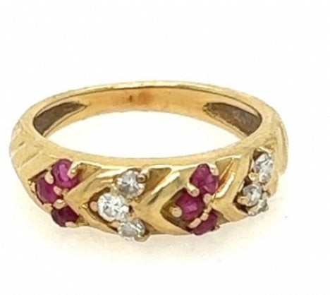 Alternating Ruby & Diamond Band/Ring – Empire Diamond – view 3