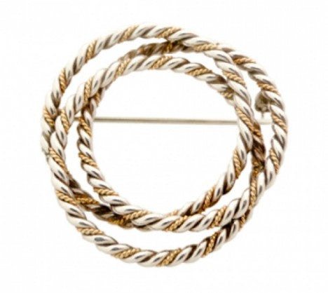 Tiffany Sterling Silver/Gold Pin – Empire Diamond
