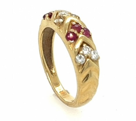 Alternating Ruby & Diamond Band/Ring – Empire Diamond – view 2
