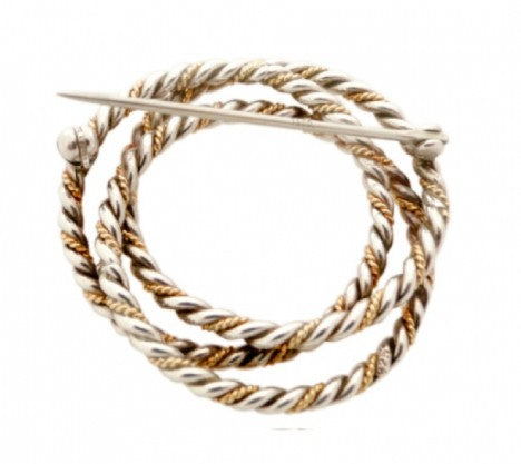 Tiffany Sterling Silver/Gold Pin – Empire Diamond – view 2