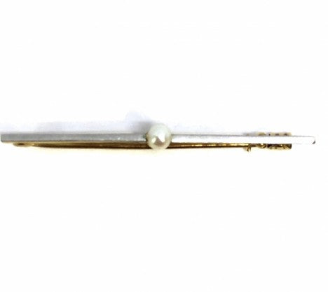 Vintage Yellow Gold/Platinum Bar Pin – Empire Diamond