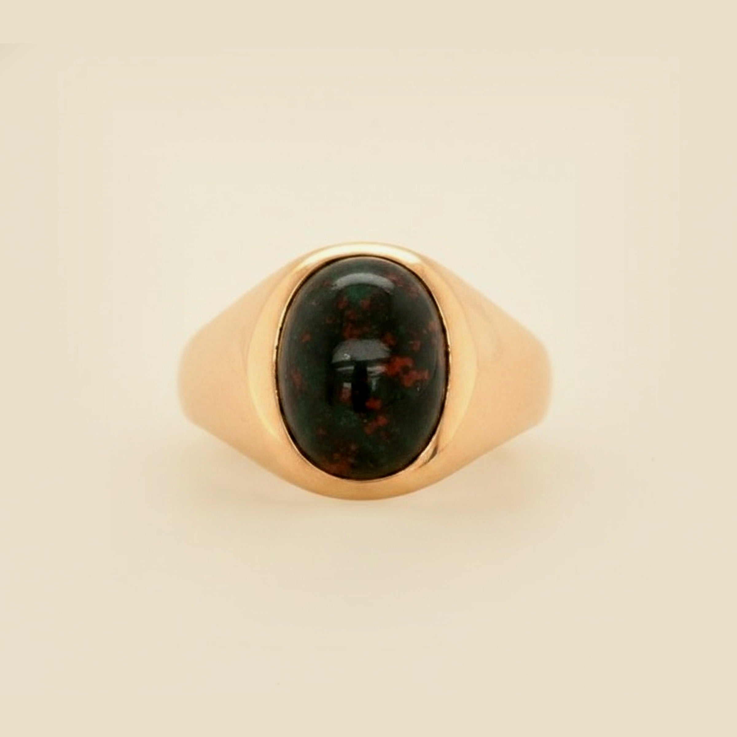 9k Yellow Gold Bloodstone Ring