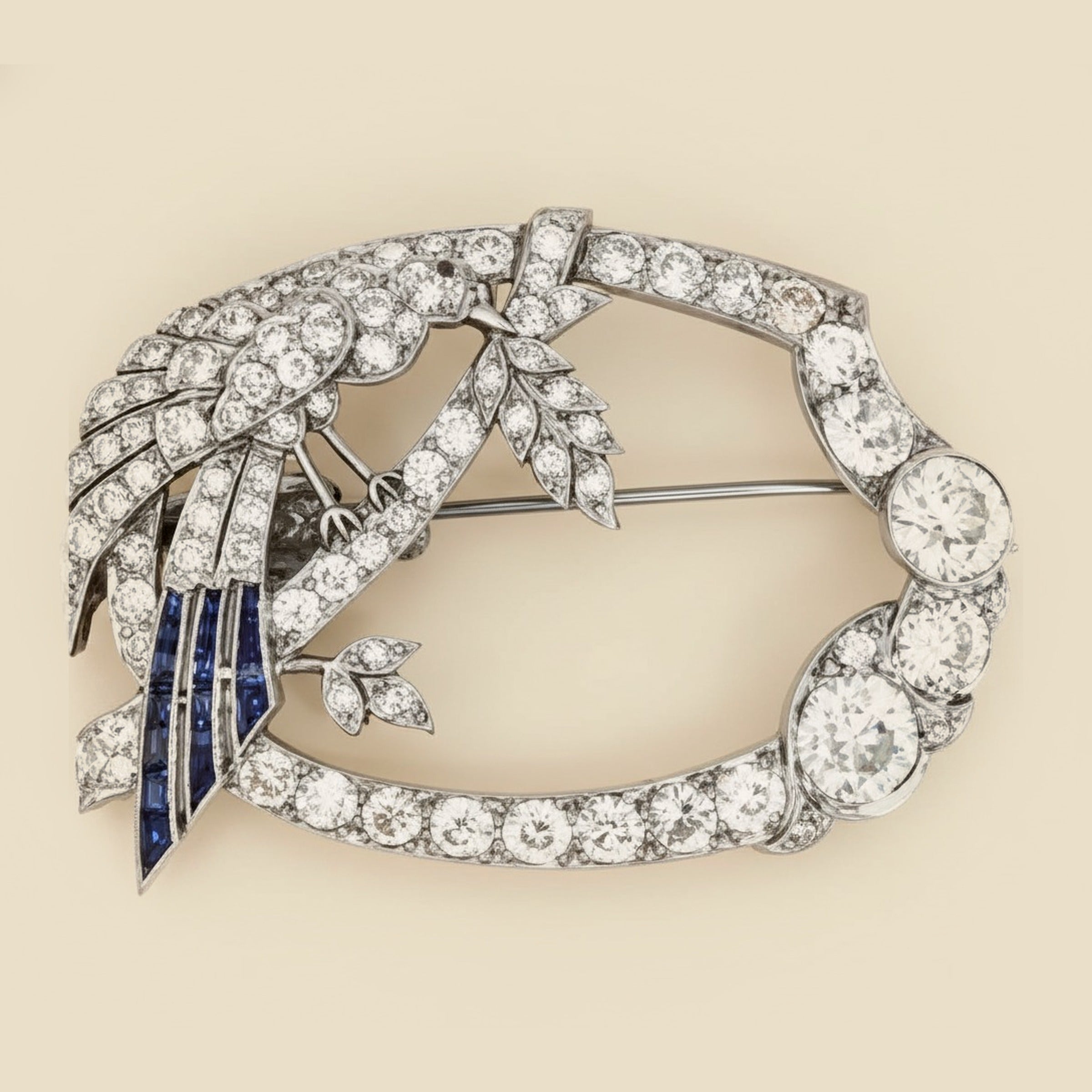 Art Deco Platinum Diamond Brooch – Empire Diamond