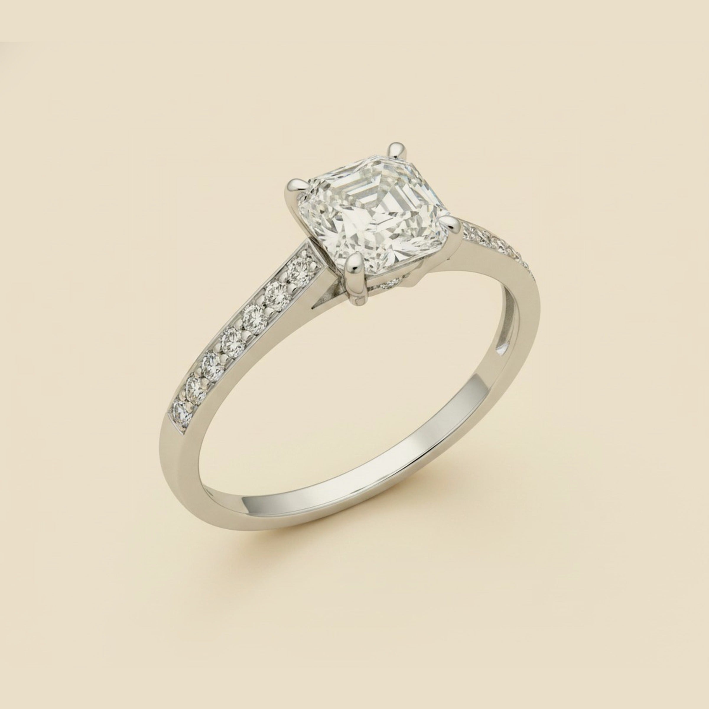 Asscher Cut Diamond 1.15cts.