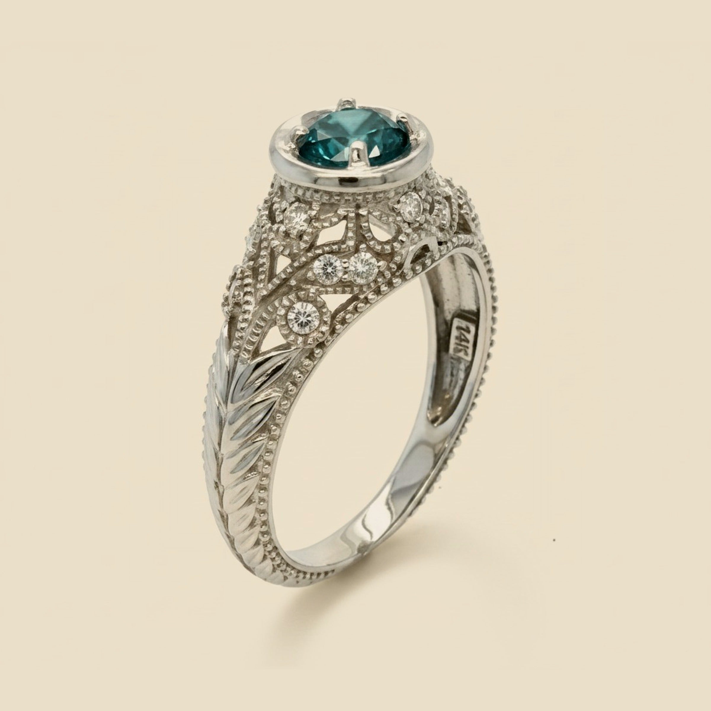 Blue Diamond Pave Ring – Empire Diamond