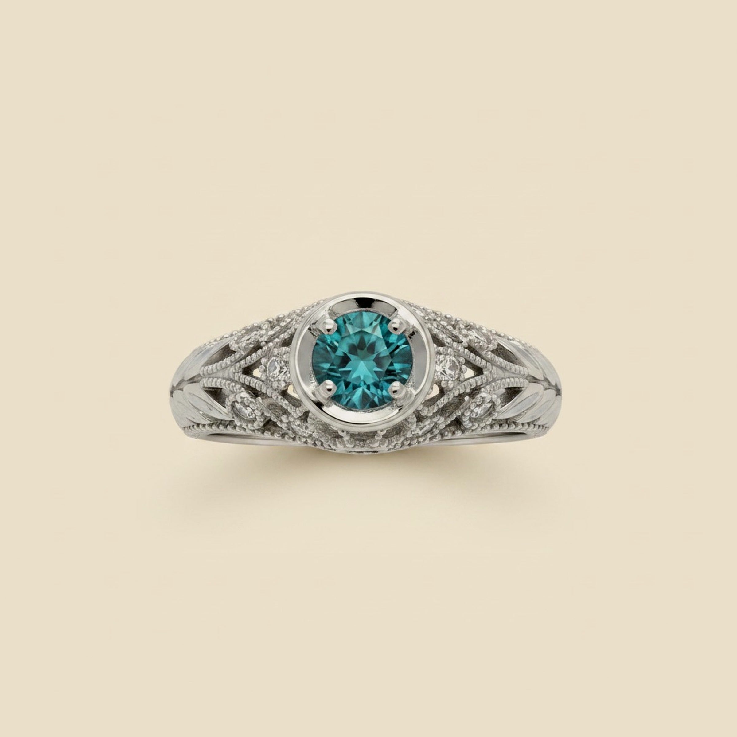 Blue Diamond Pave Ring – Empire Diamond – view 2