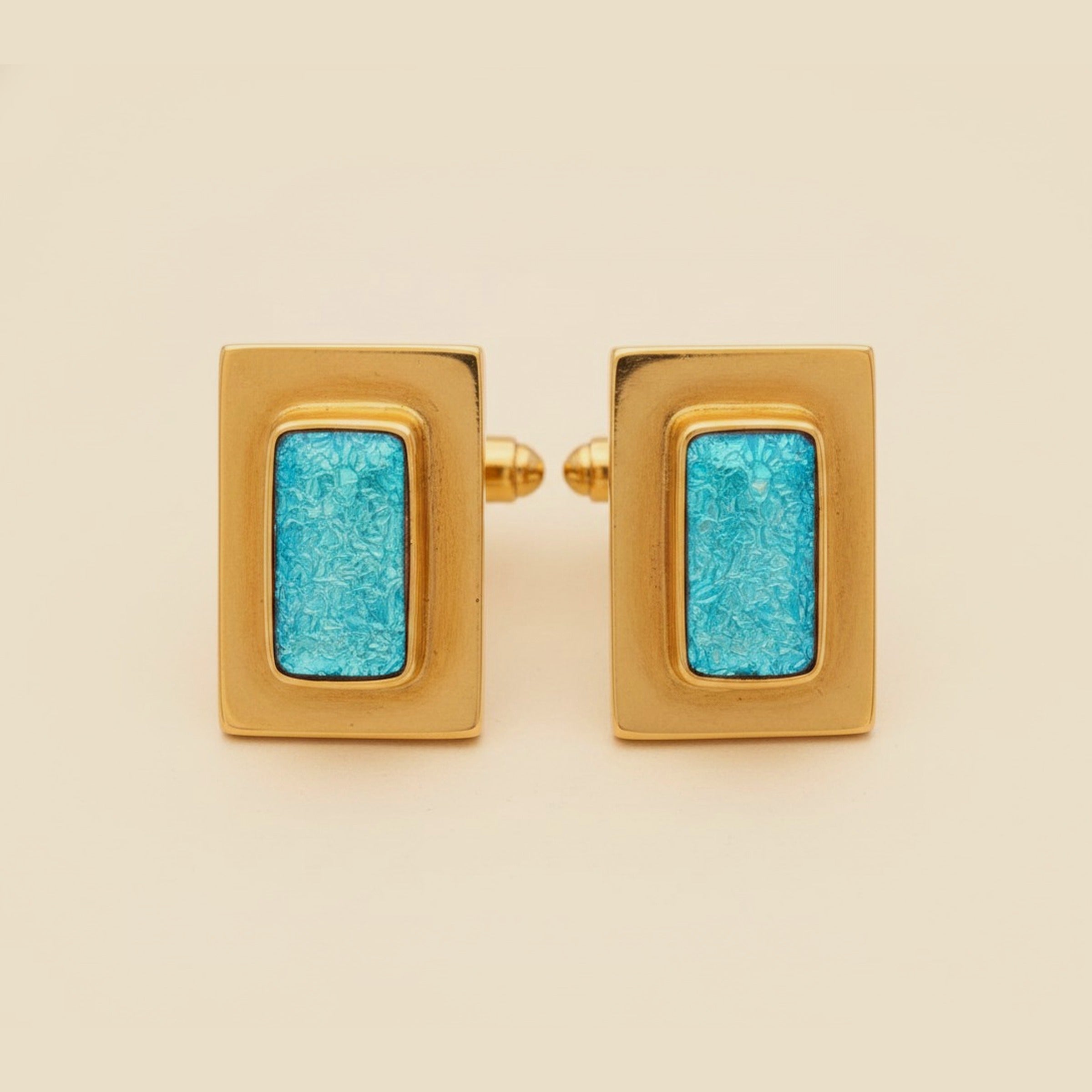 Collectable David Wayne London with Iridescent Frosted Glass Earrings