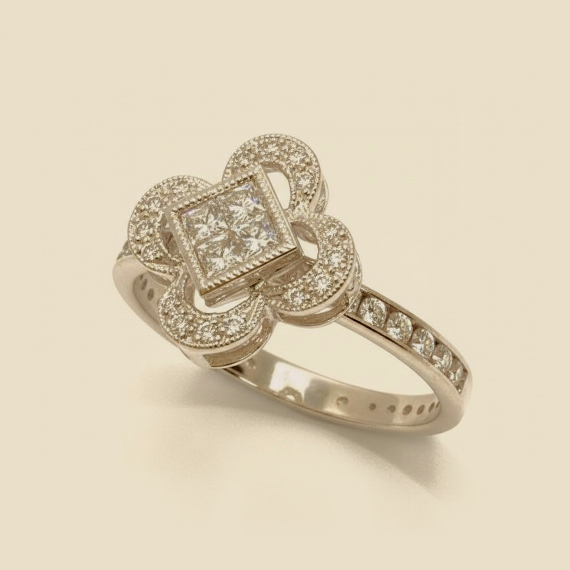 Diamond 4 Leaf Clover Ring – Empire Diamond