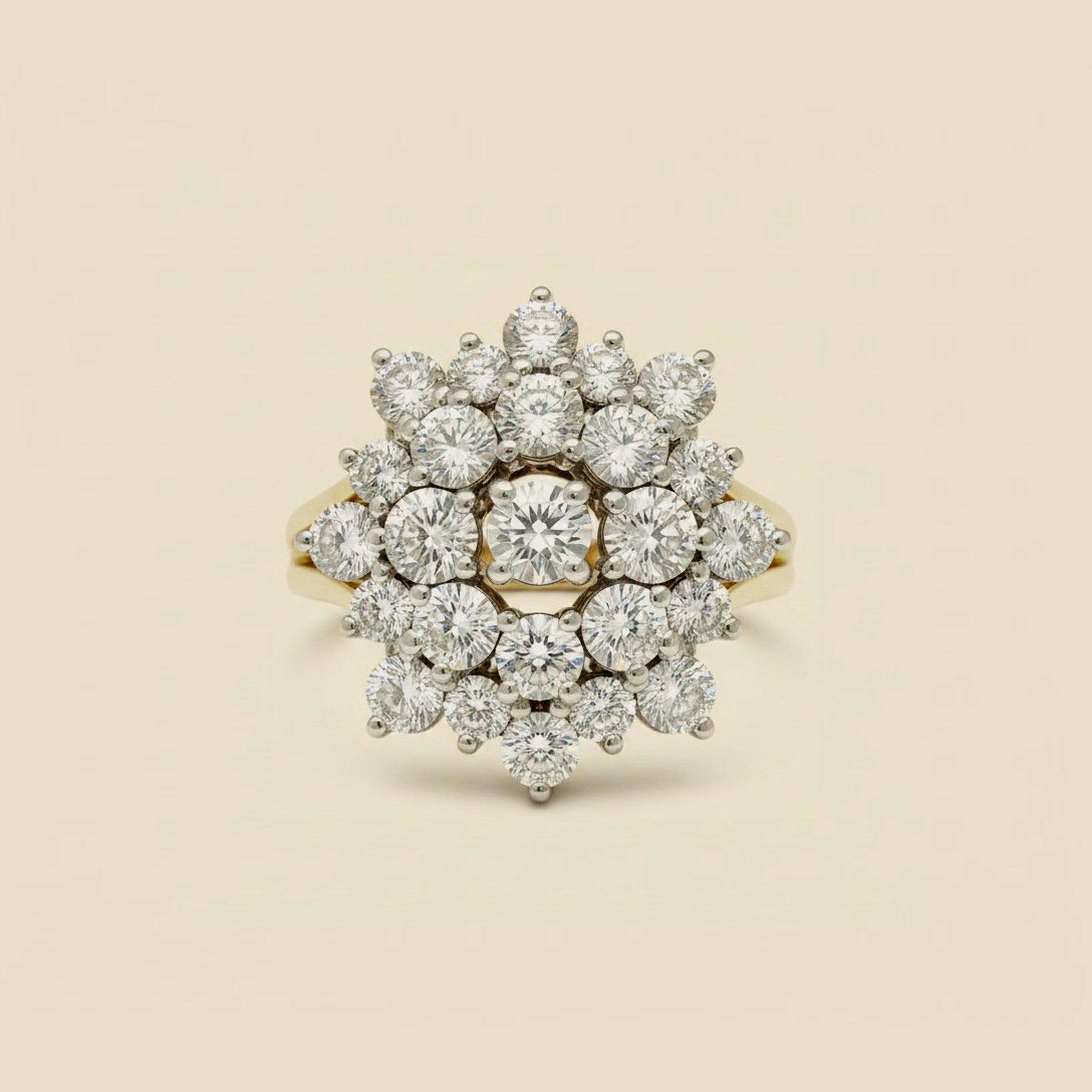 Diamond Cluster Ring – Empire Diamond – view 2