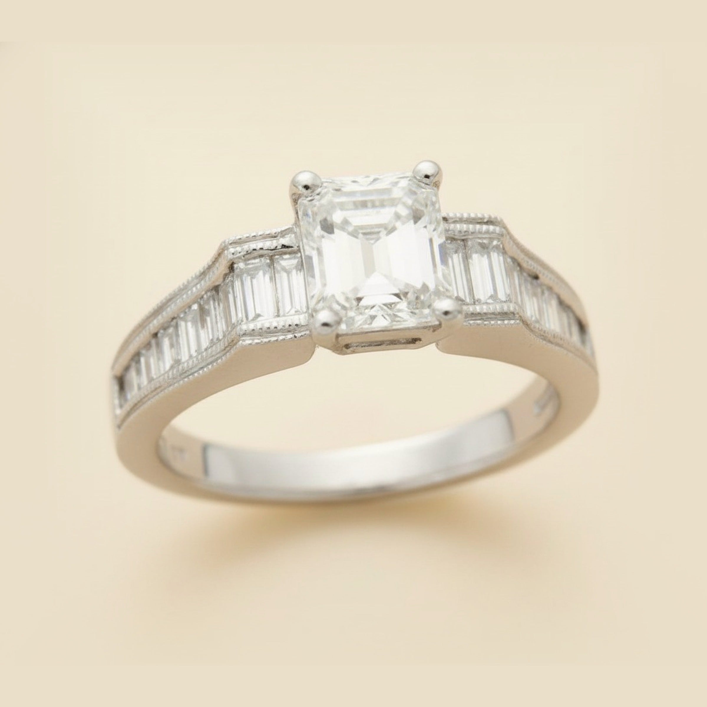 Emerald Cut Diamond 1.04cts.