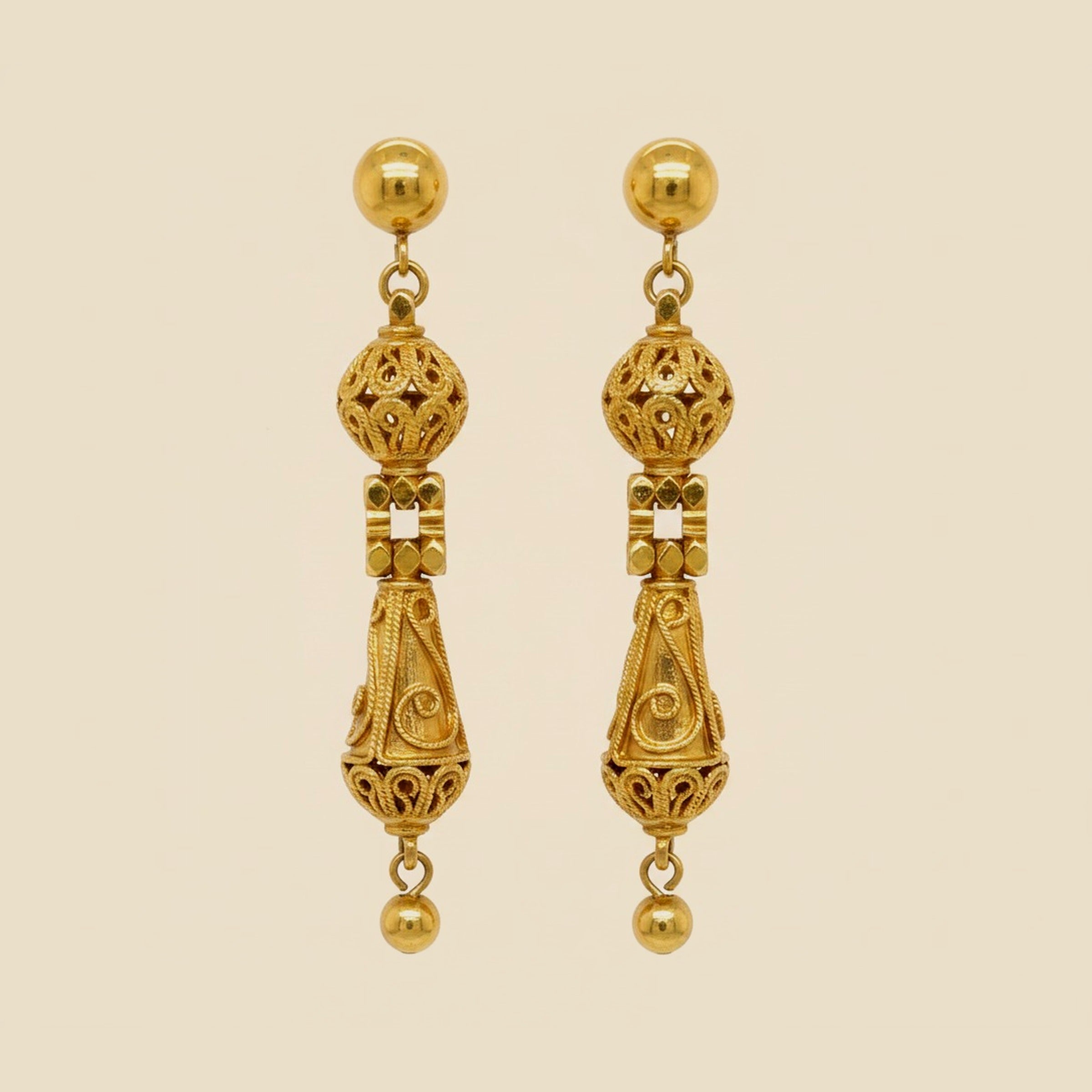 Etruscan Revival Hanging Earrings – Empire Diamond