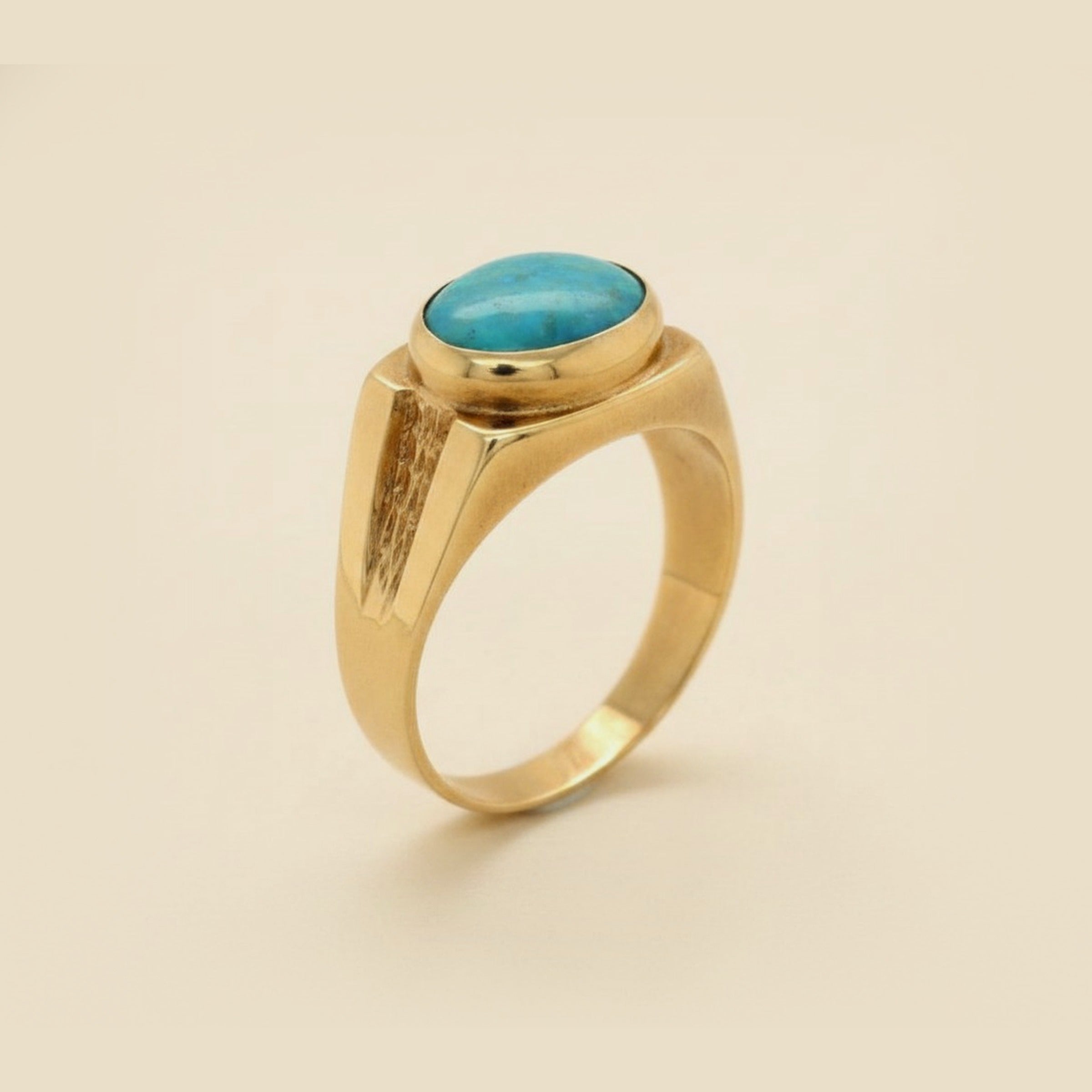 Gent's 9k Yellow Gold Opal Ring