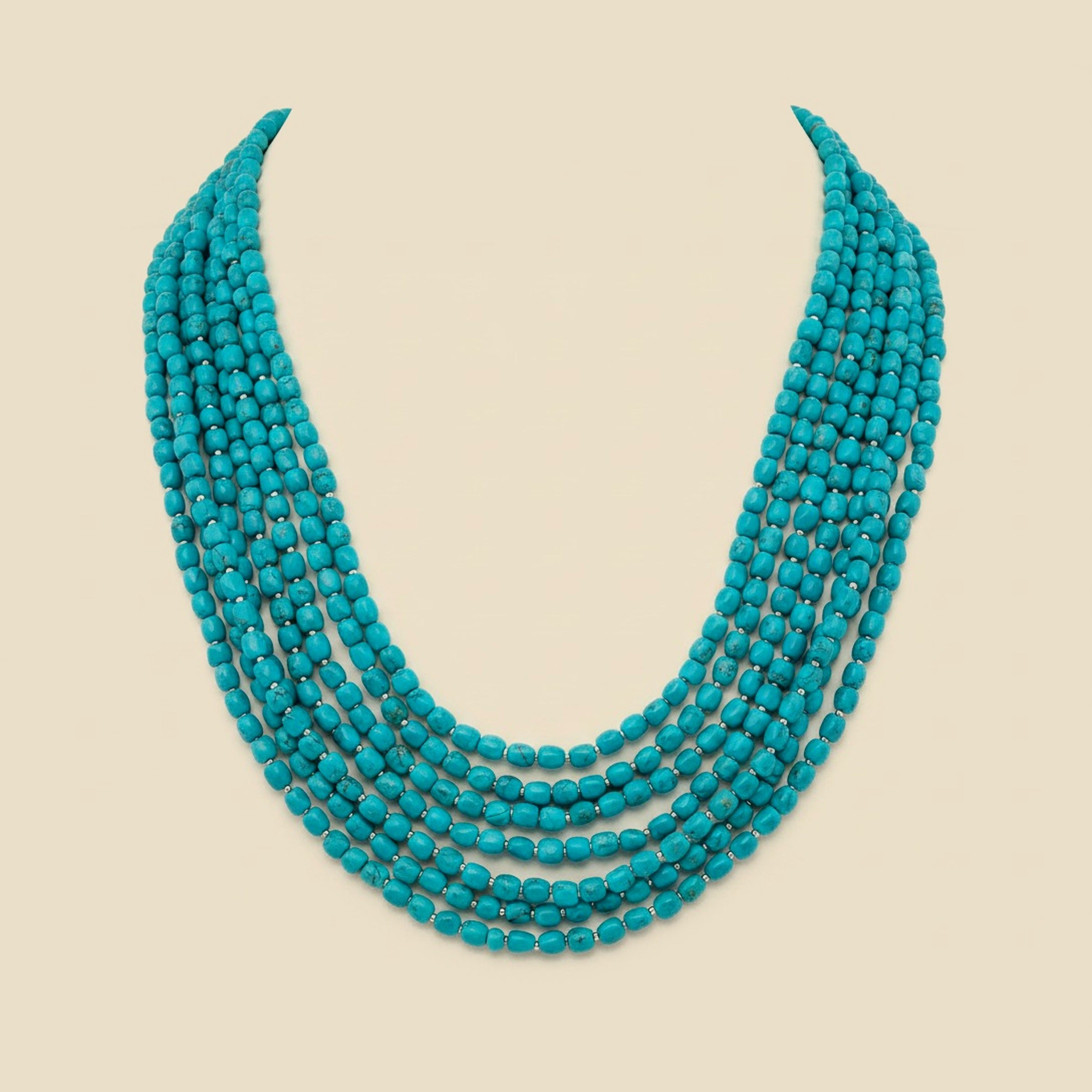 Genuine Turquoise Bead Necklace – Empire Diamond