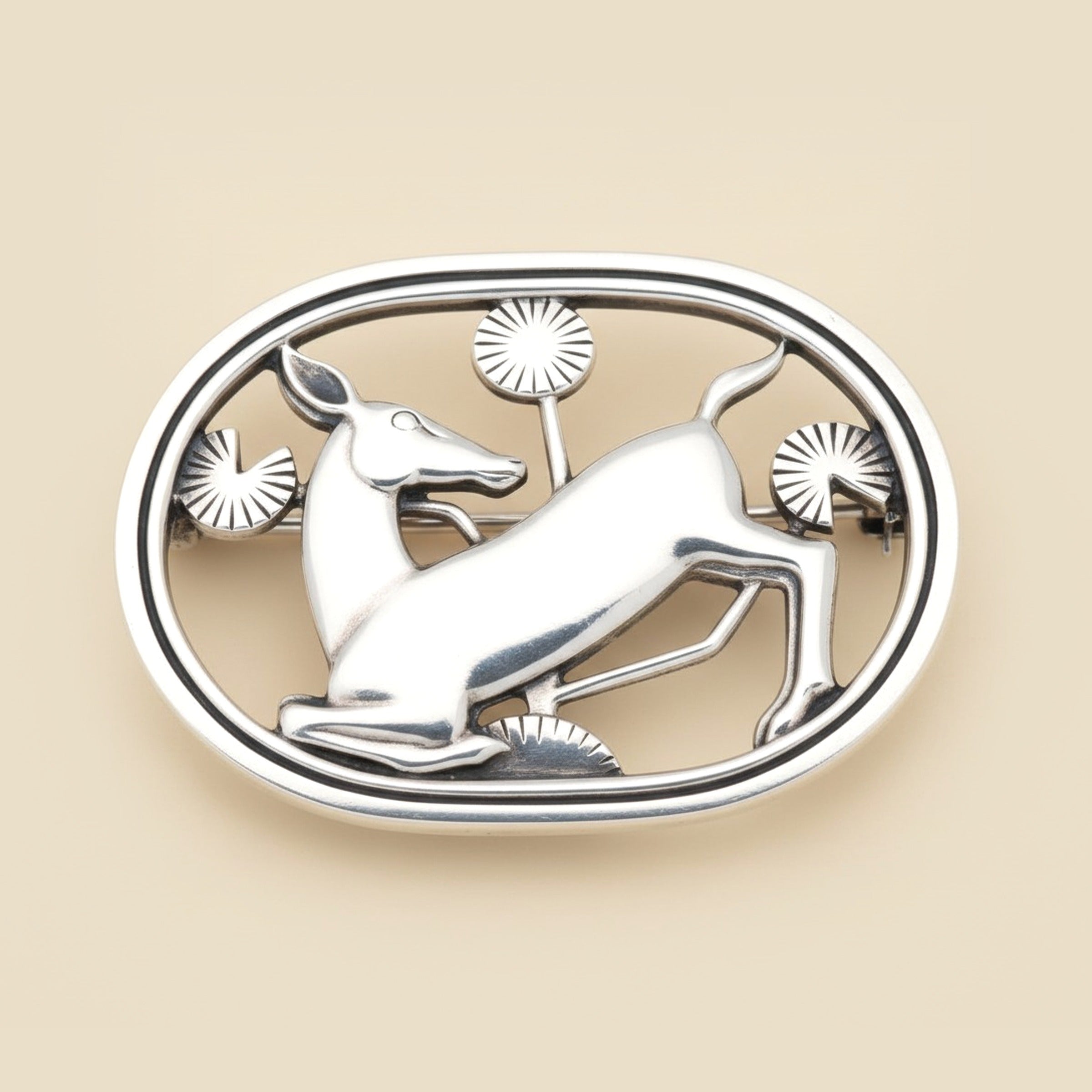 George Jensen Art Deco Sterling Silver Pin/Brooch – Empire Diamond
