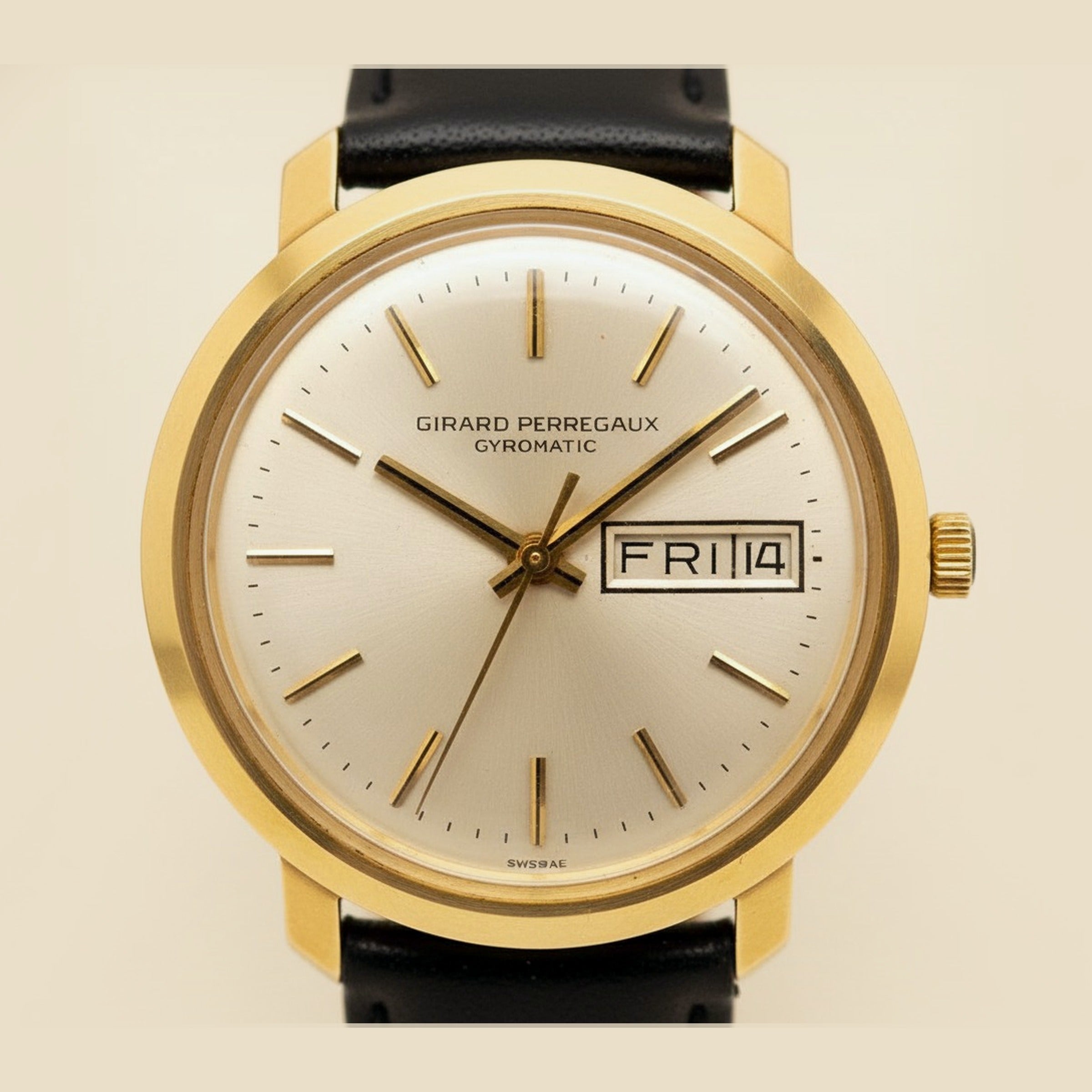 Girard Perragaux Gyromatic Yellow Gold Watch