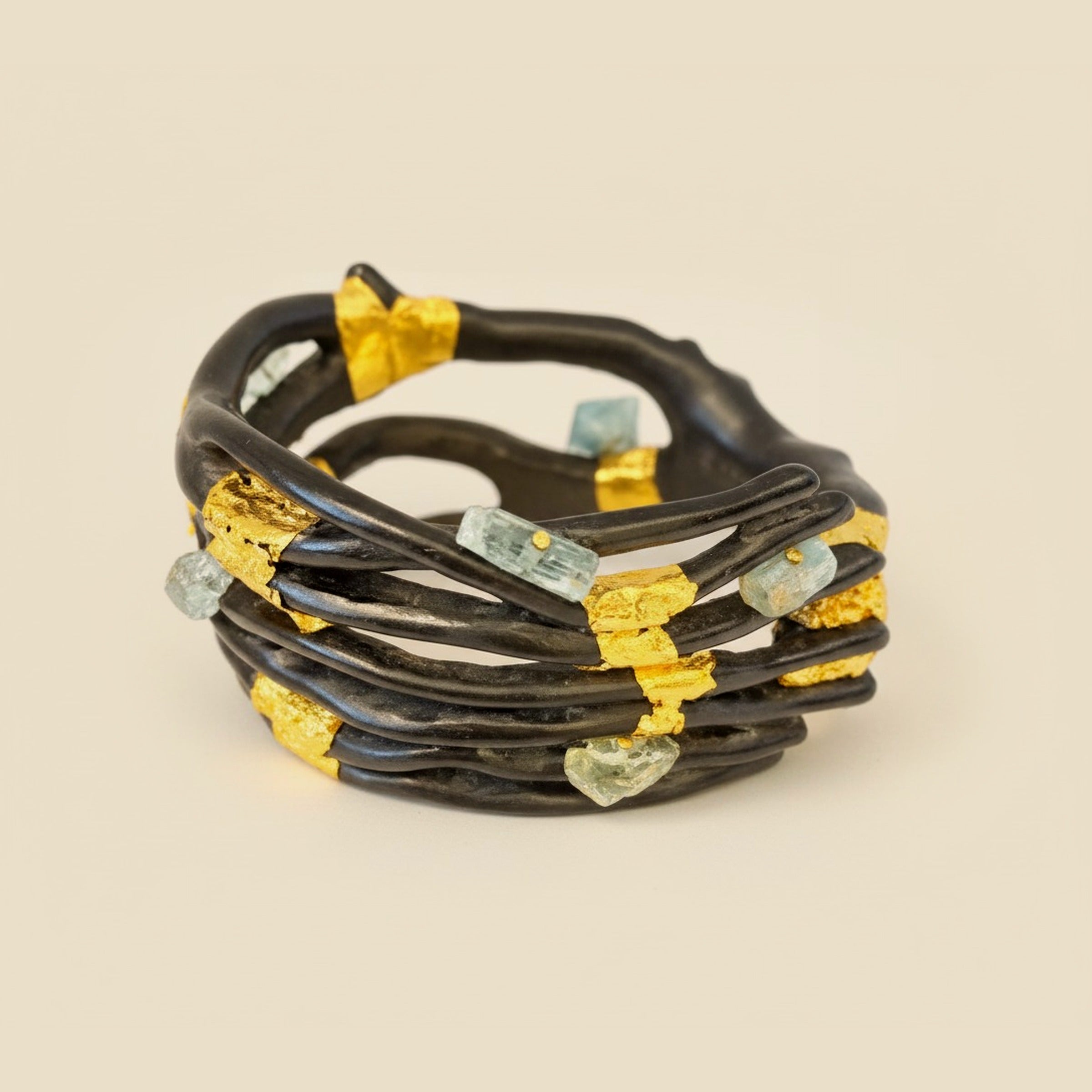 Handmade Jet Branch Quartz Crystal Bracelet – Empire Diamond
