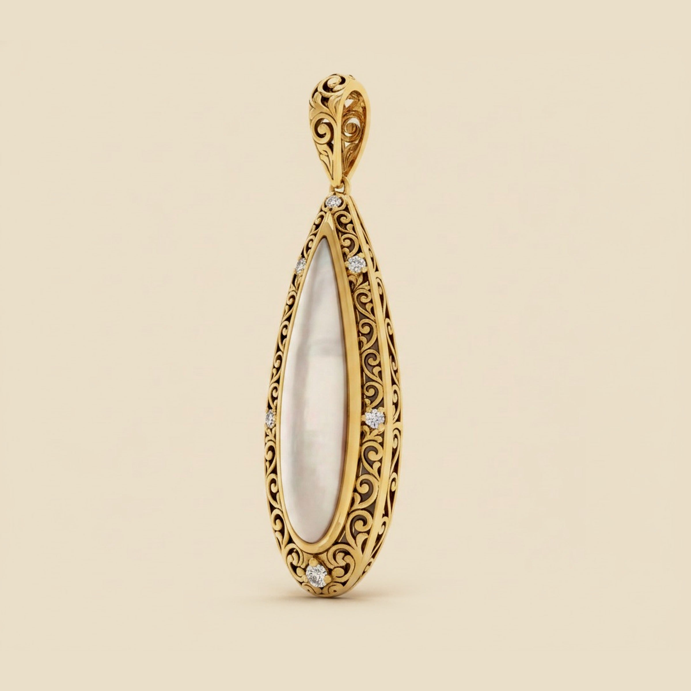 Kabana Rose Gold & Mother-of-Pearl with Diamond Pendant – Empire Diamond