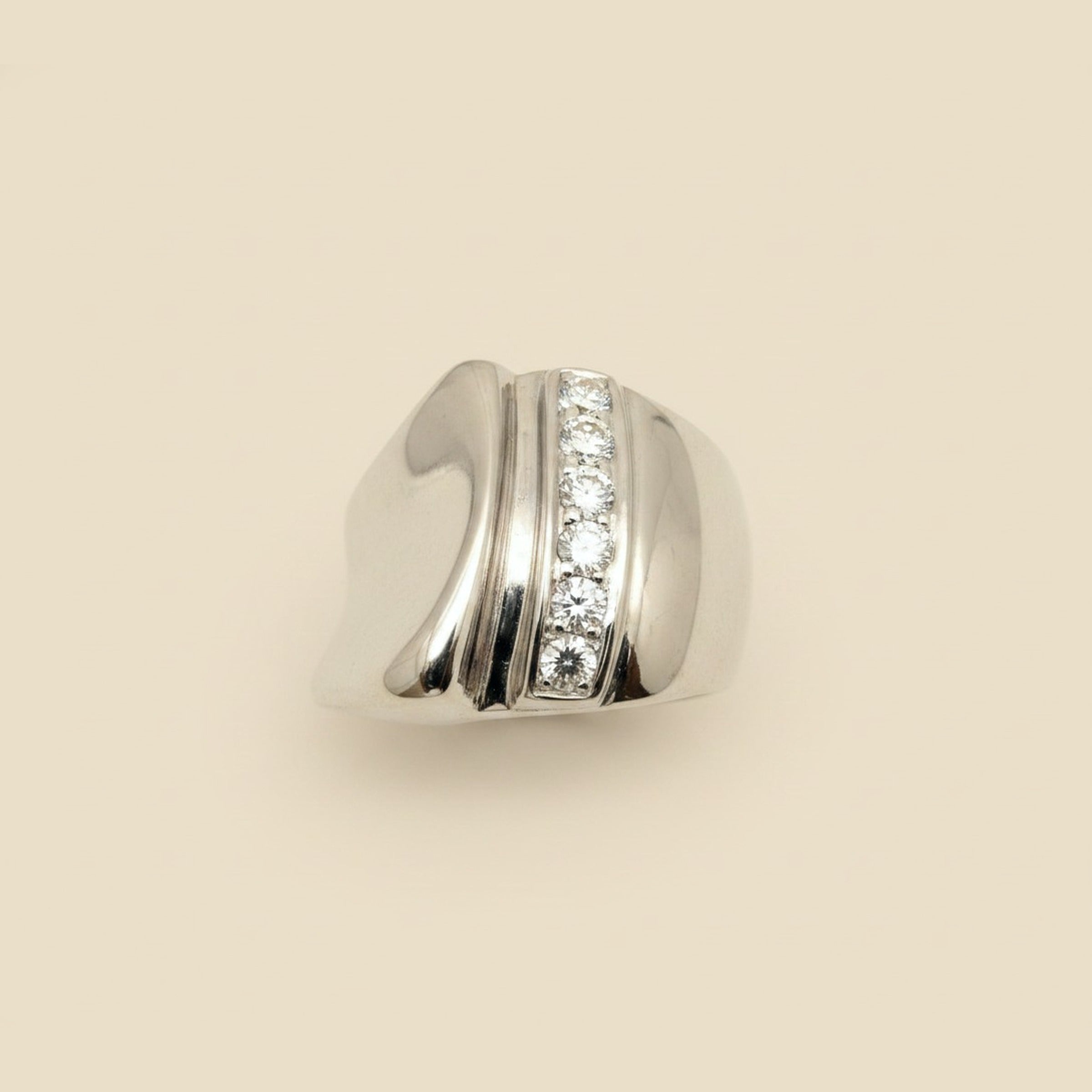 Kurt Gaum White Gold Diamond Cocktail Ring – Empire Diamond – view 2