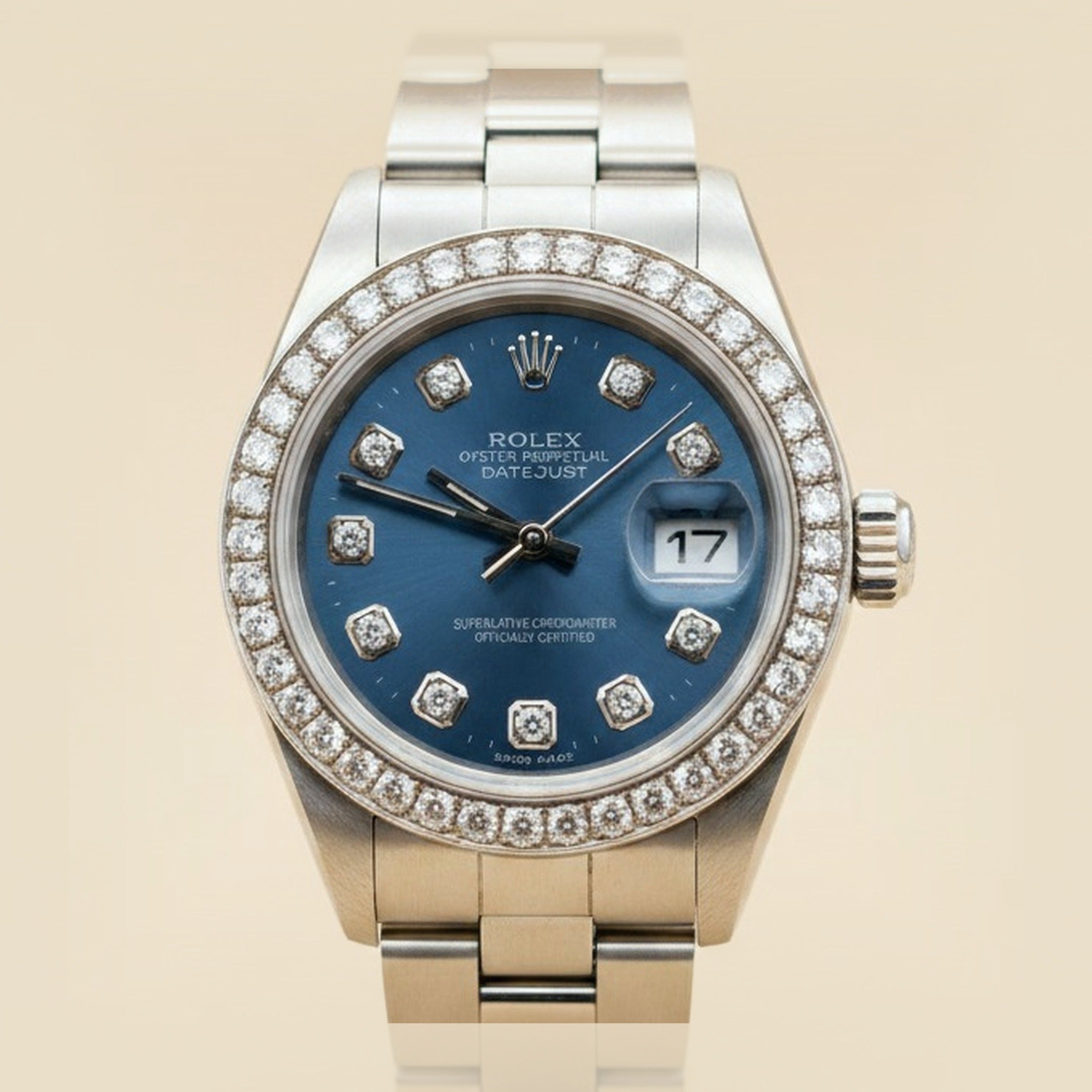 Lady's Rolex Midsize Oyster Perpetual Datejust Wrist Watch – Empire Diamond – view 2