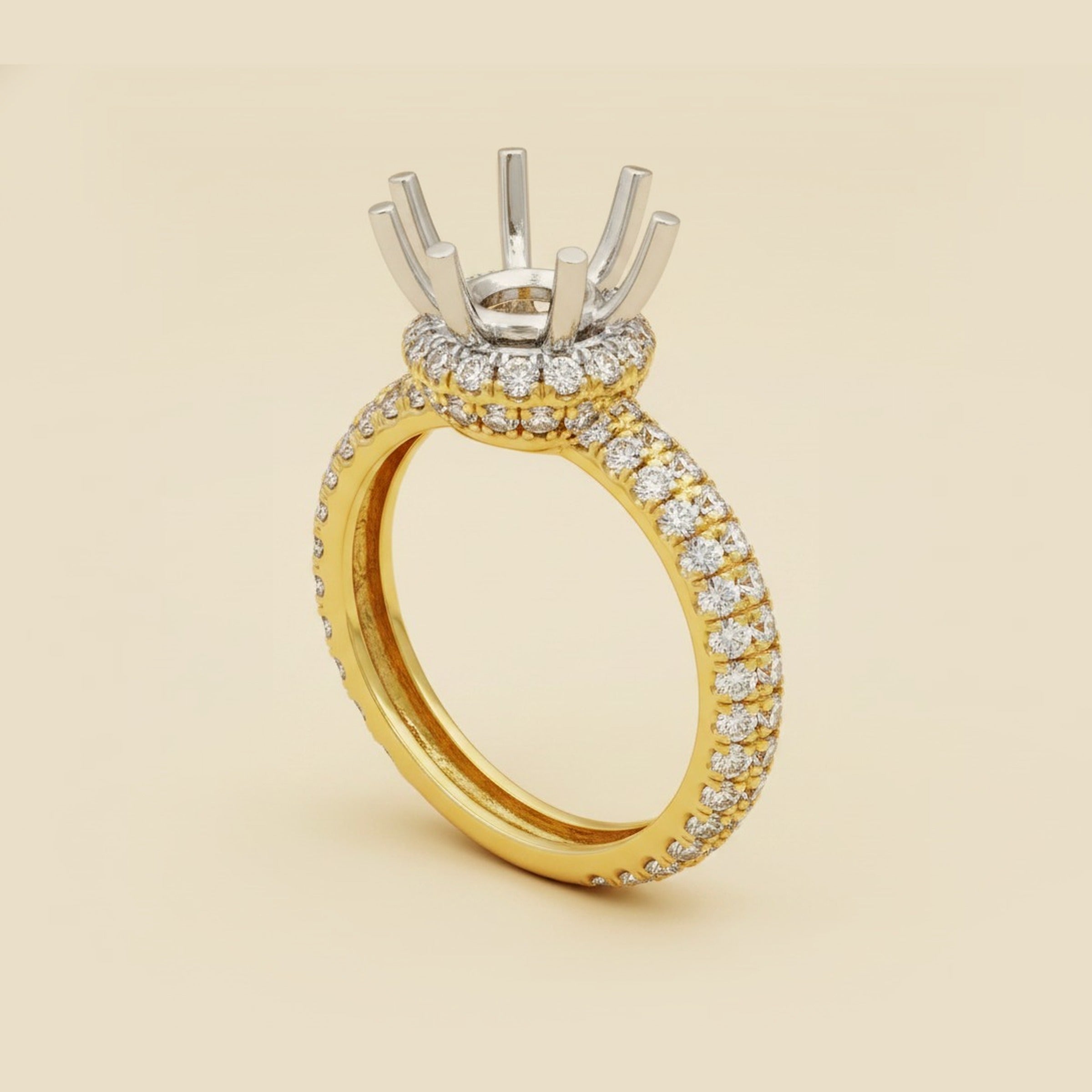 Martin Flyer Yellow Gold Diamond Setting