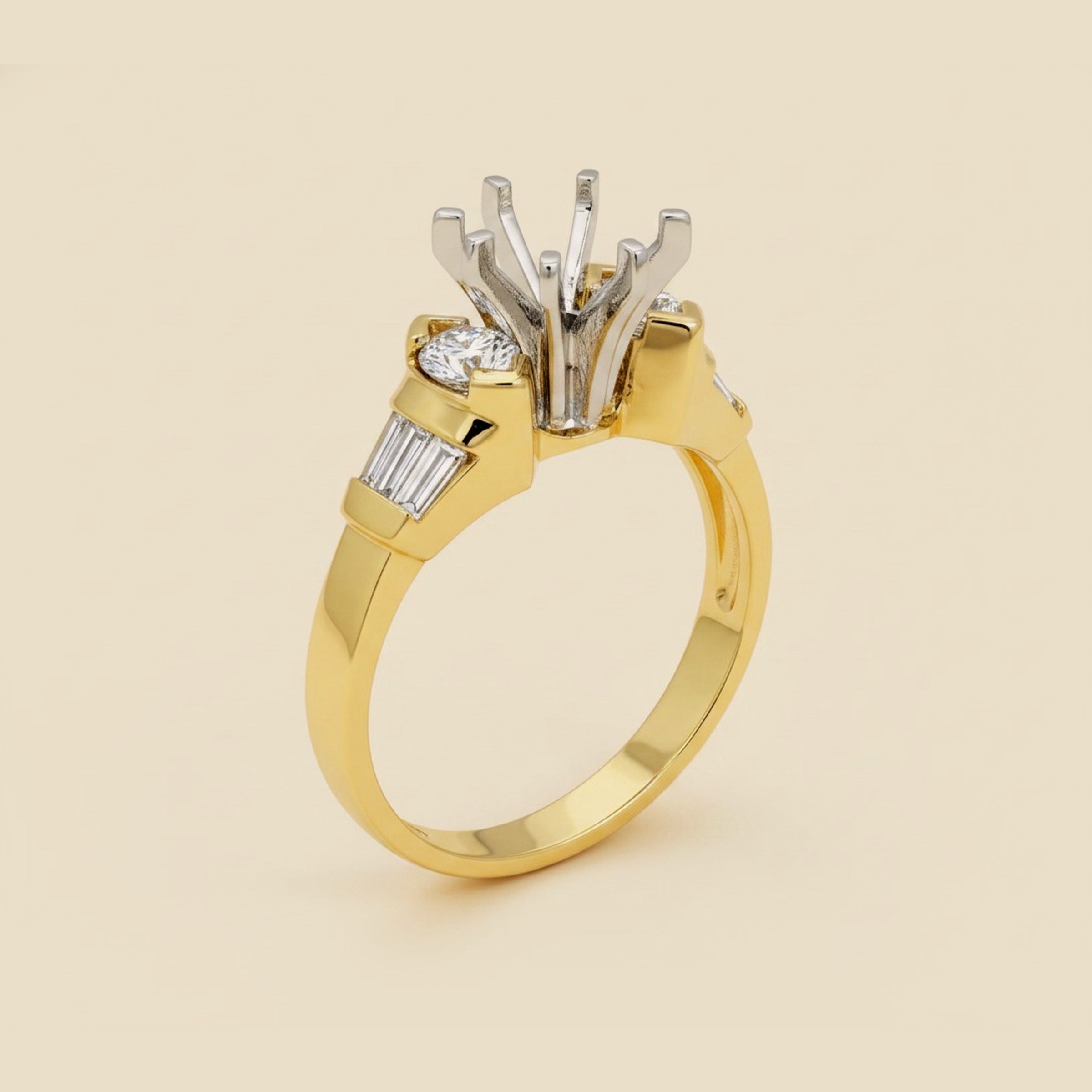 Martin Flyer Yellow Gold Diamond Setting