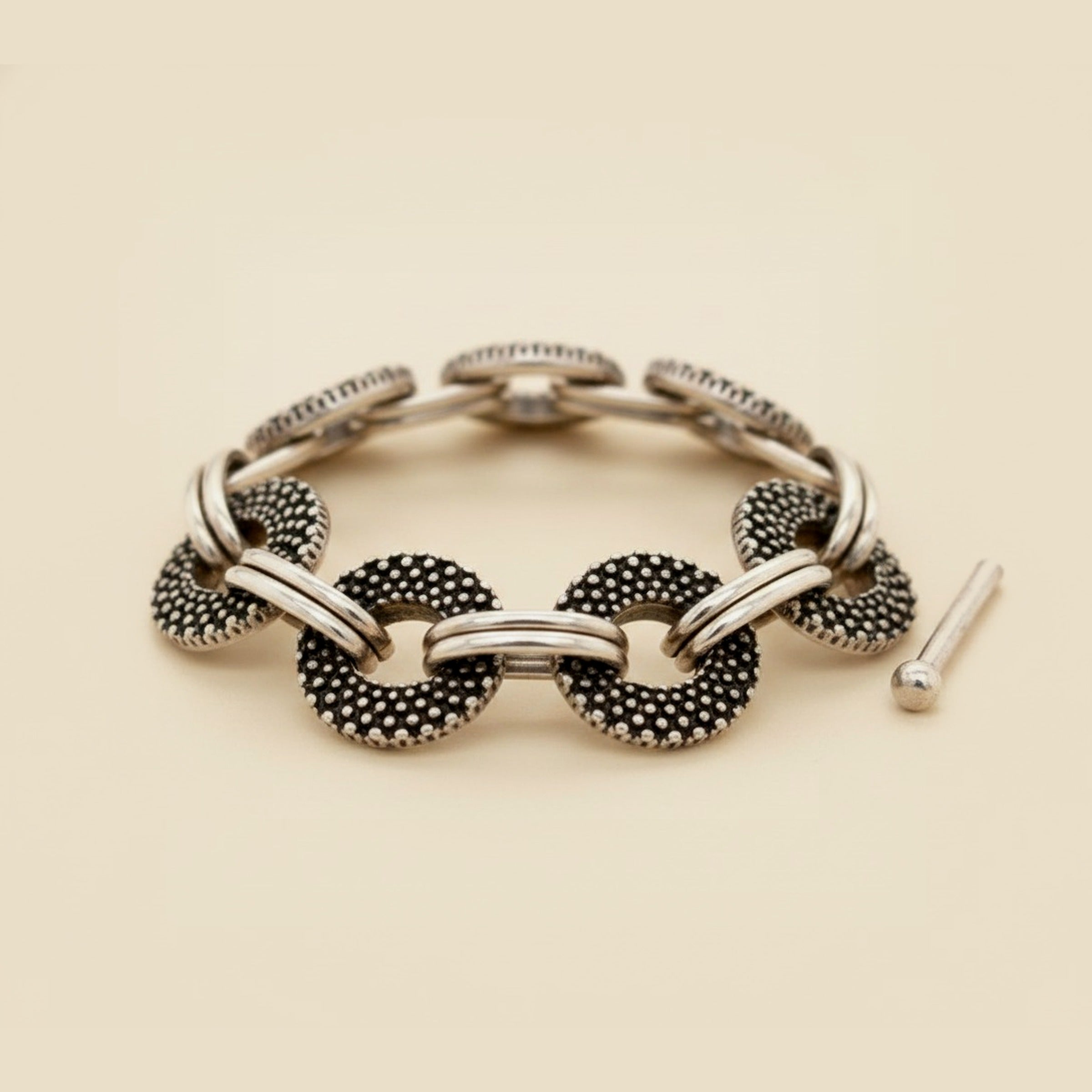 Michael Dawkins Sterling Silver Starry Night Toggle Bracelet