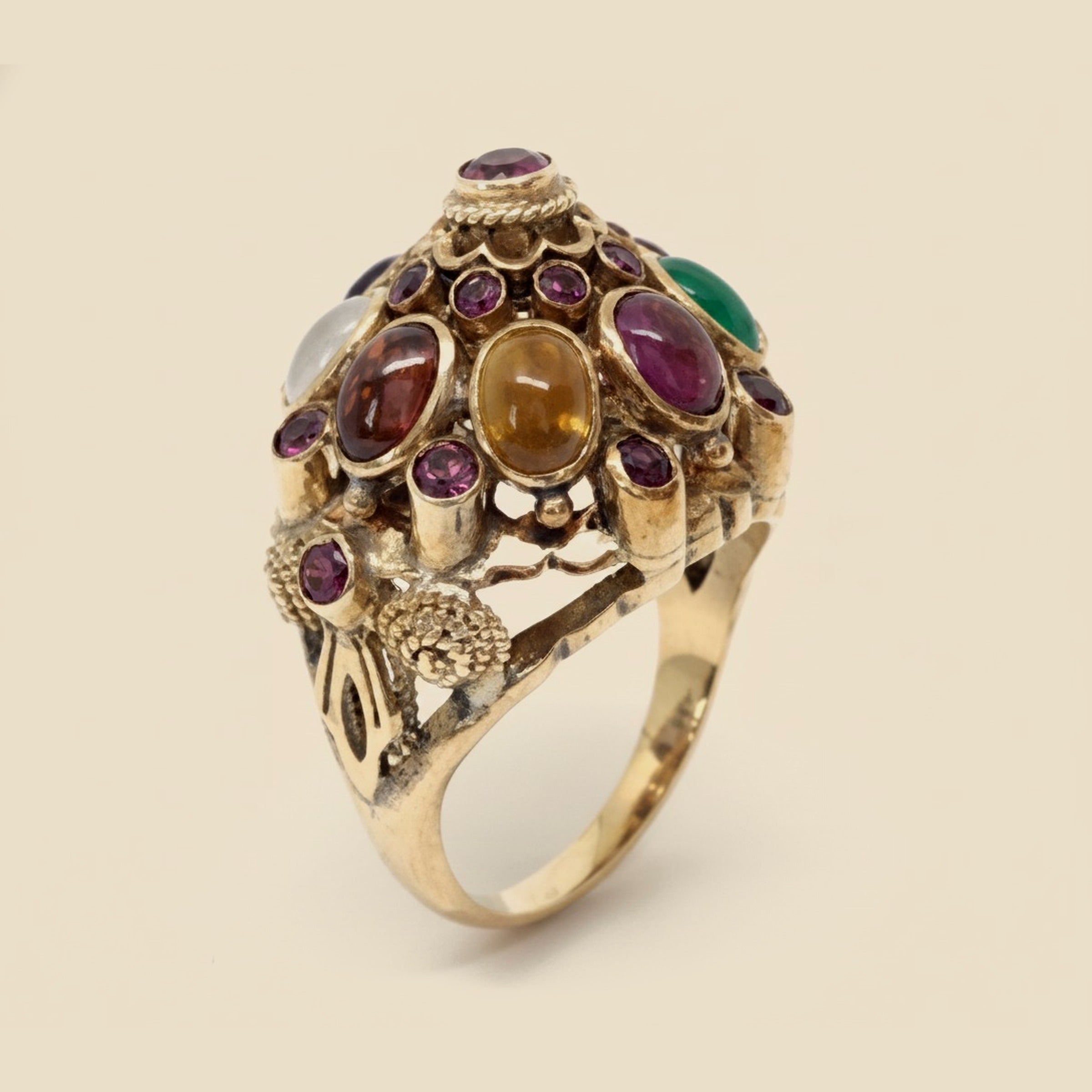 Natural Colored Stone Cocktail Ring – Empire Diamond