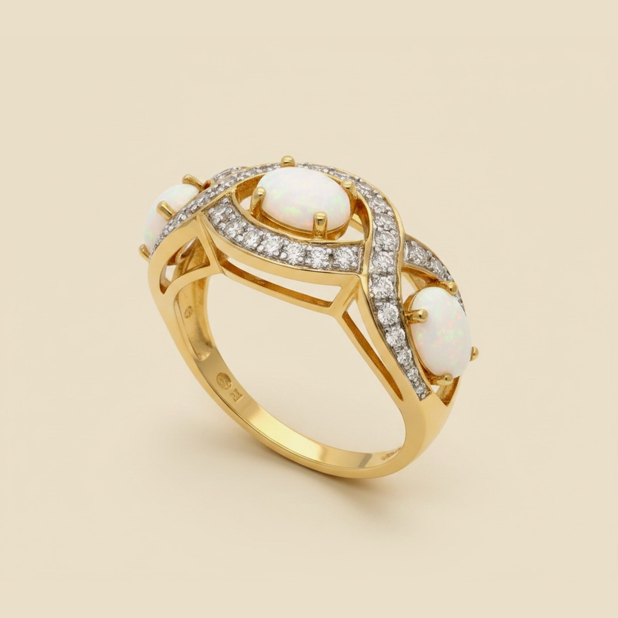 Opal & Diamond Figure 8 Ring – Empire Diamond