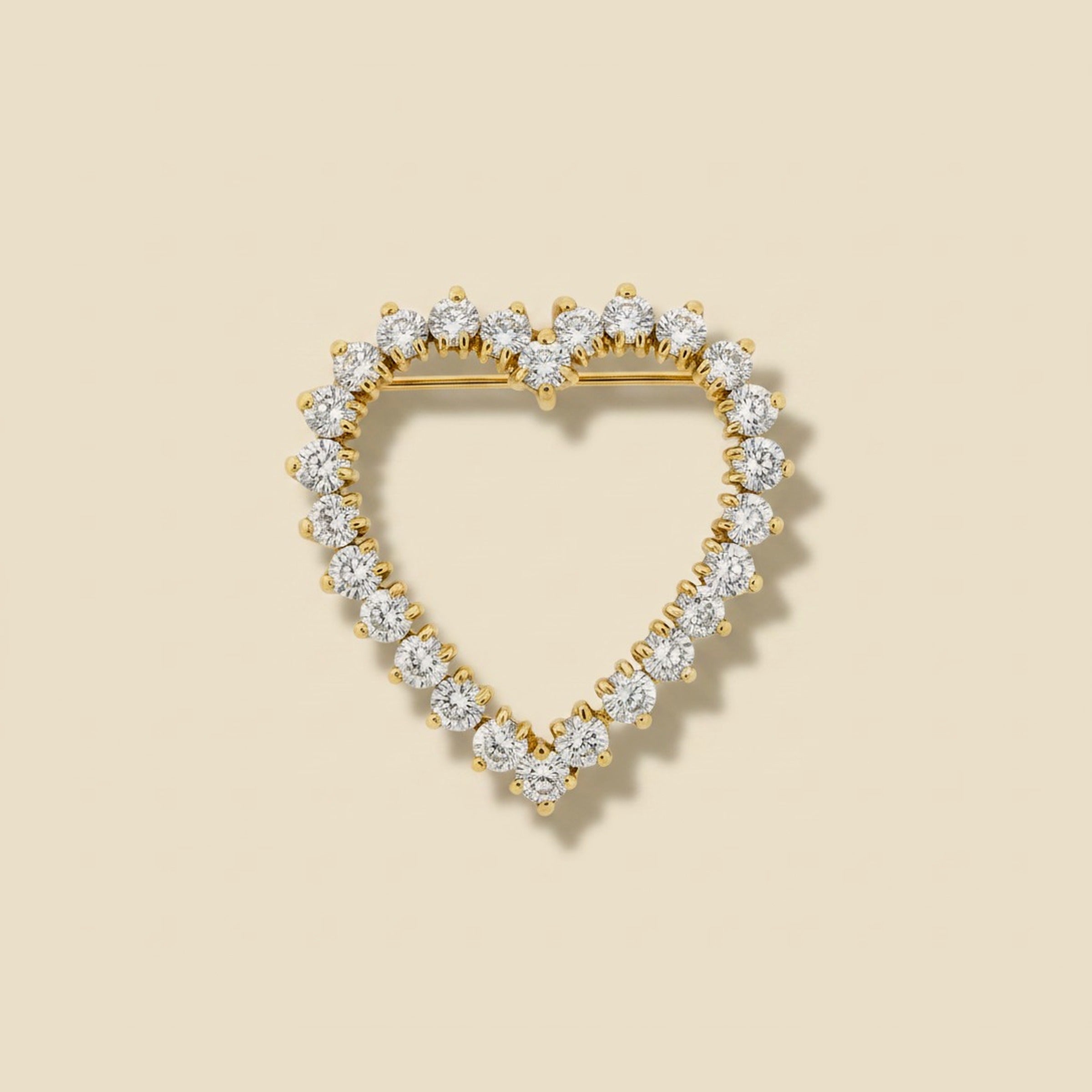Open Heart Diamond Pin – Empire Diamond